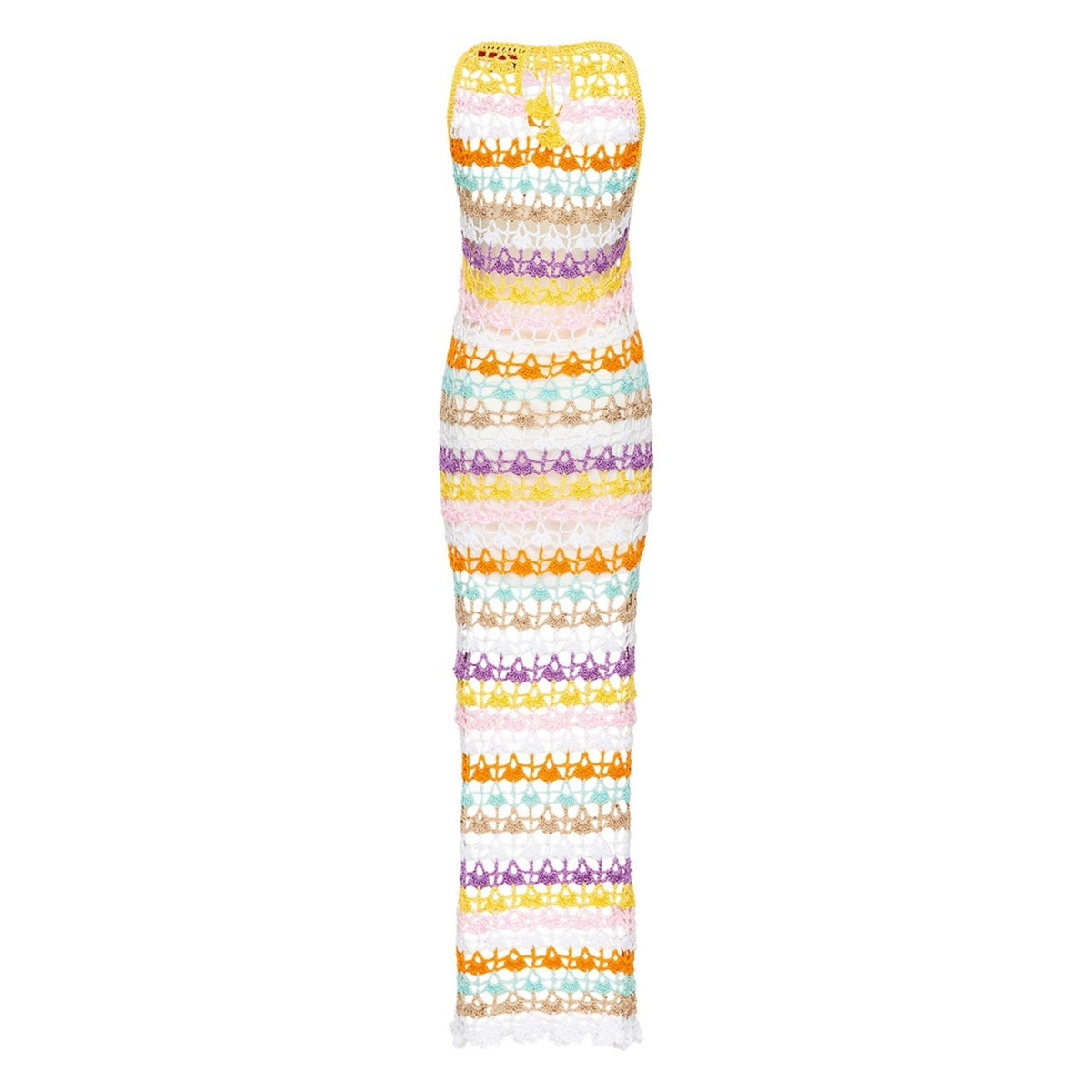 ANDREEVA - Rainbow Handmade Maxi Crochet Dress, buy at DOORS NYC