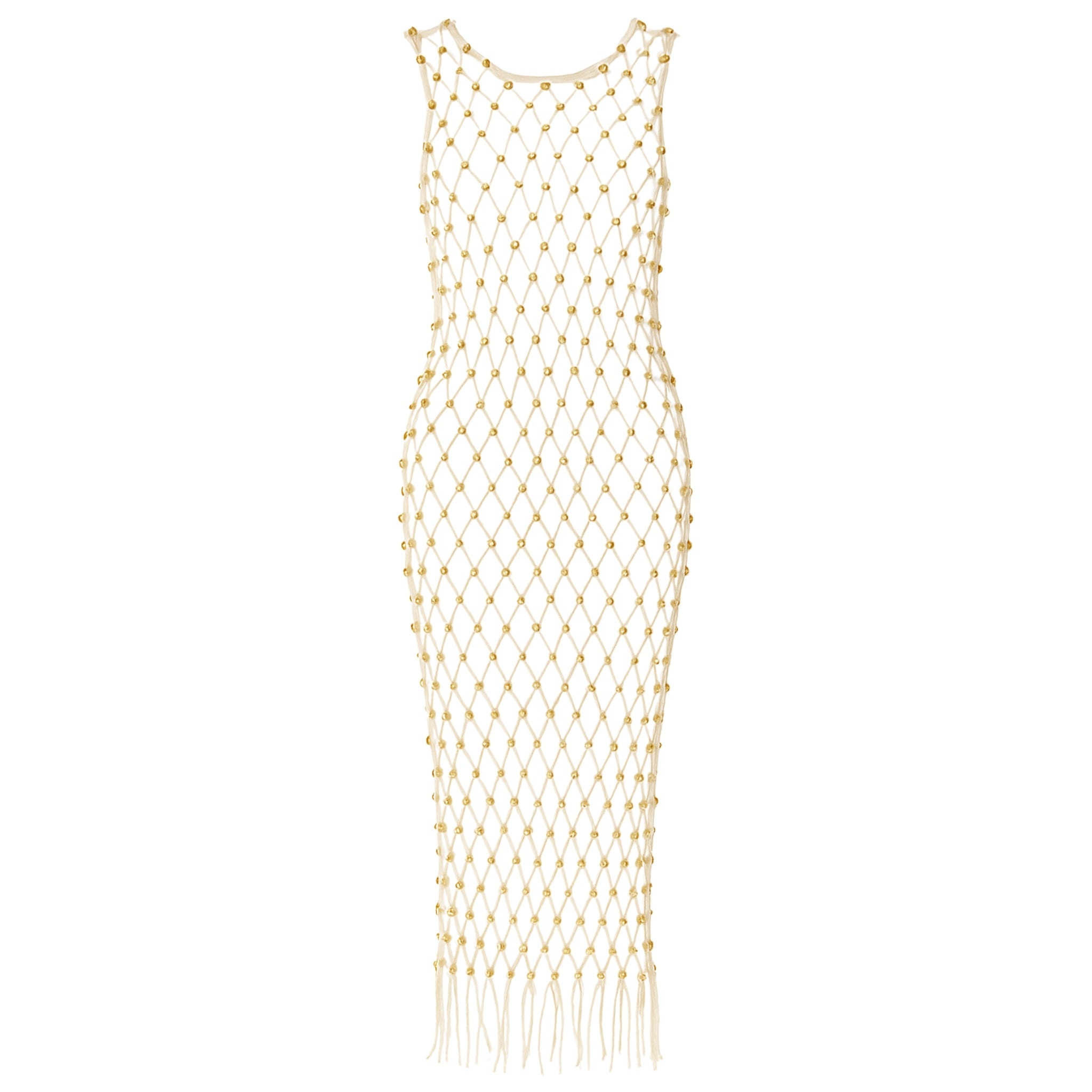 slim fit dress slacks Simon Miller Beep Beep Dress Star Gold Lurex Crochet Maxi main image 1