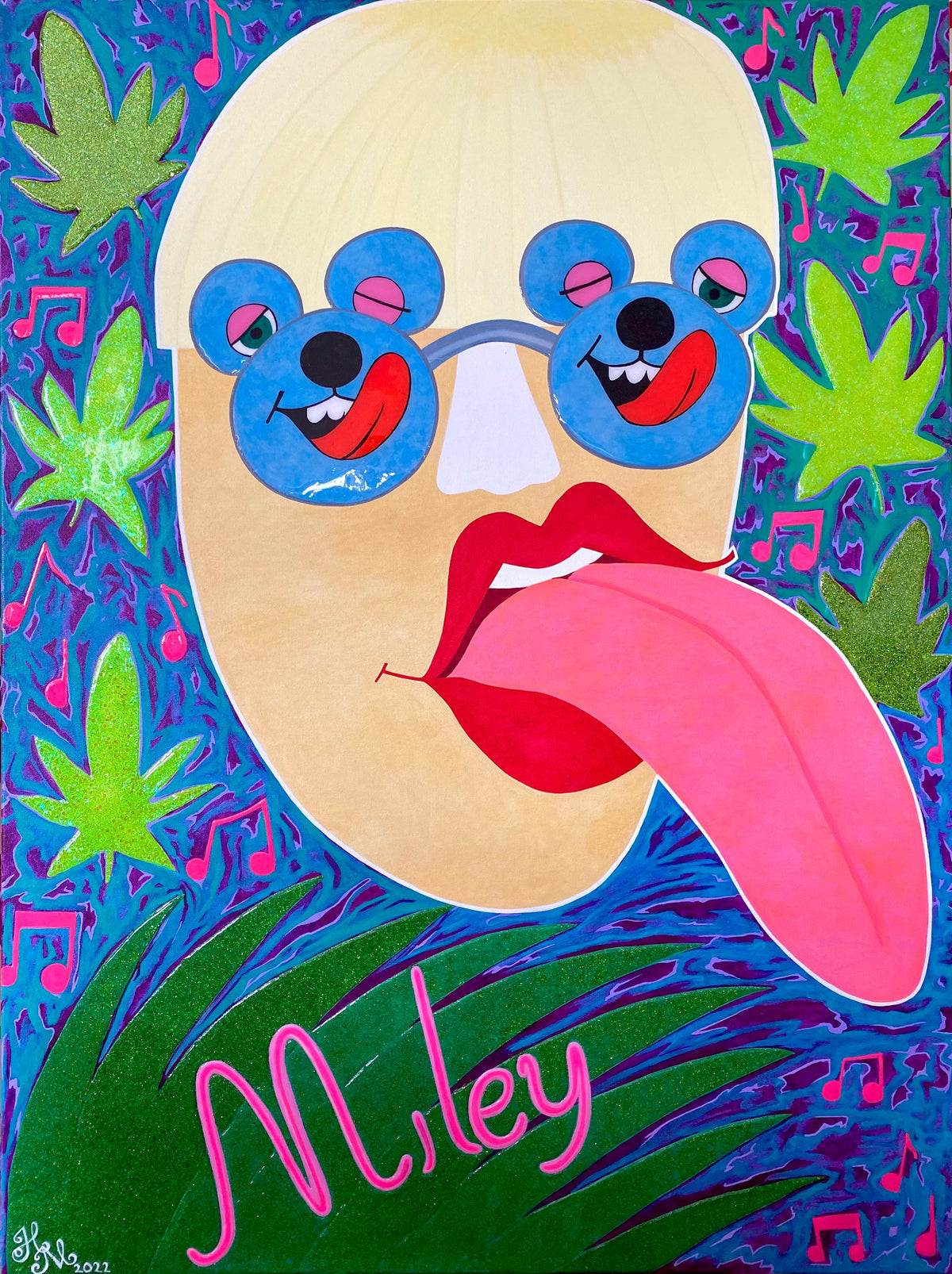 HEINI MIKA - Bangerz Miley | Painting, buy at DOORS NYC