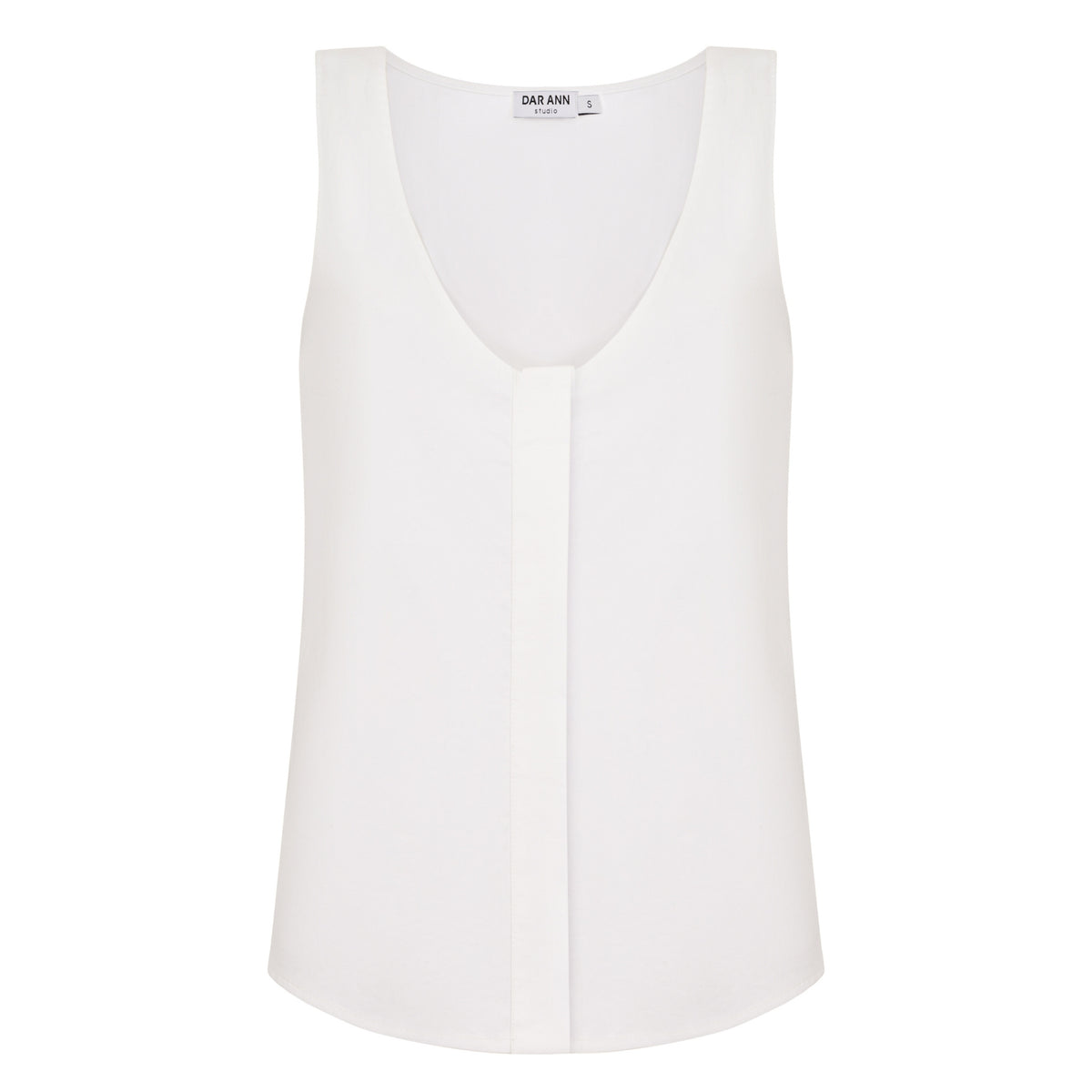DAR ANN STUDIO - PAPER-CRISP Tank Top in White, buy at DOORS NYC