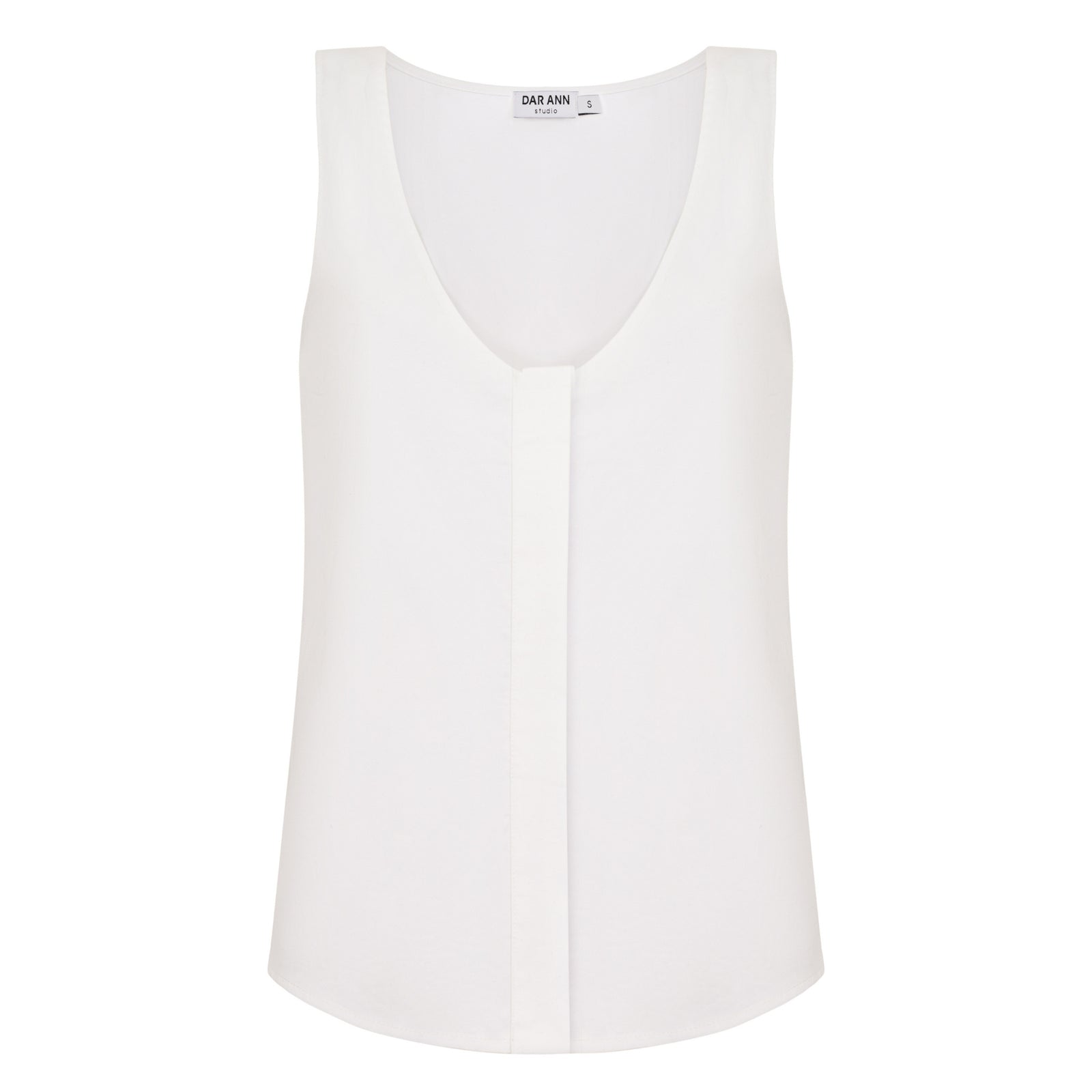 DAR ANN STUDIO - PAPER-CRISP Tank Top in White, buy at DOORS NYC