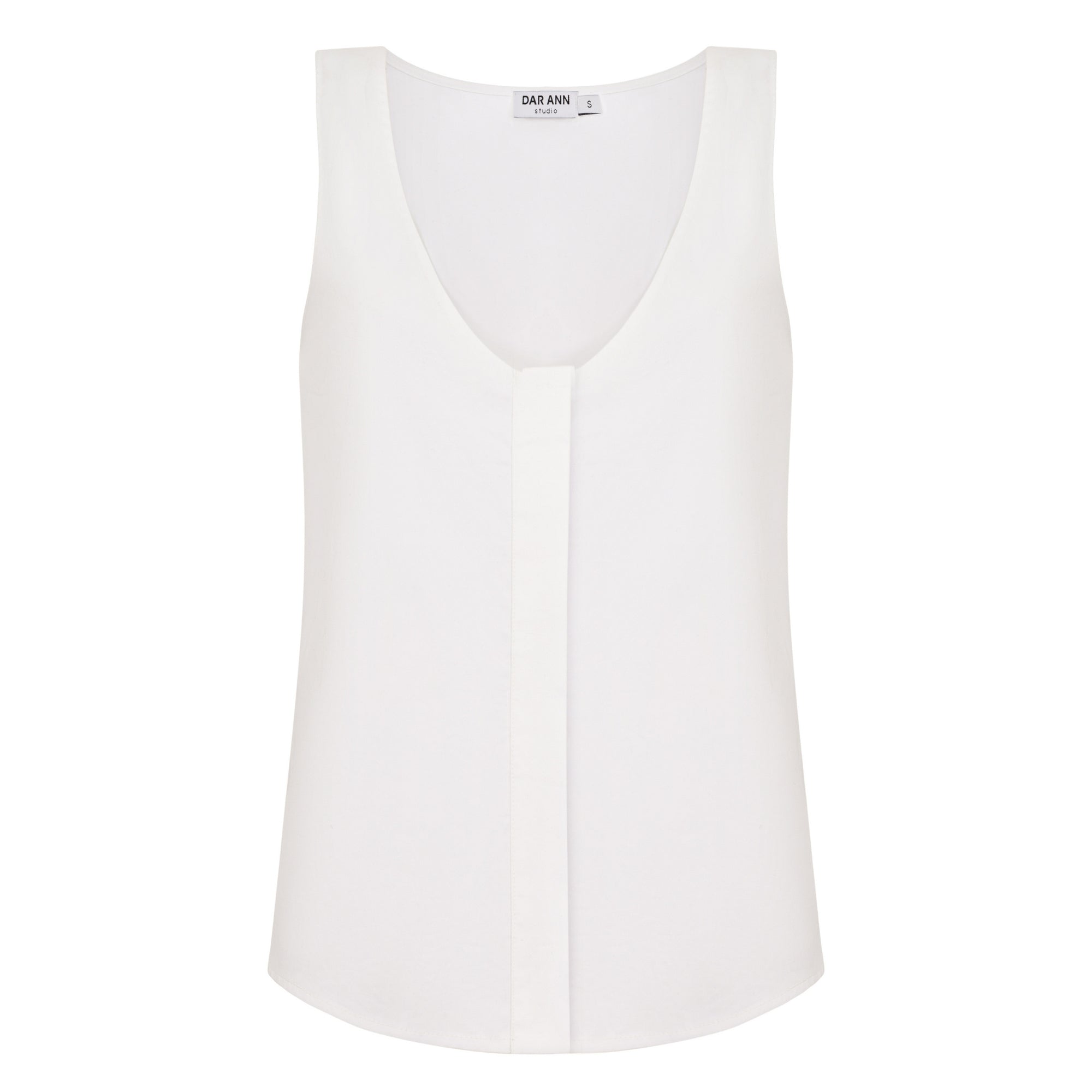DAR ANN STUDIO - PAPER-CRISP Tank Top in White, buy at DOORS NYC