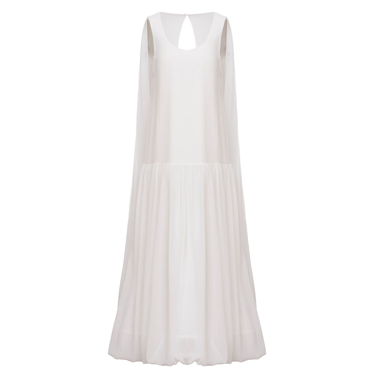 Off-White Cape Cloud Midi Dress