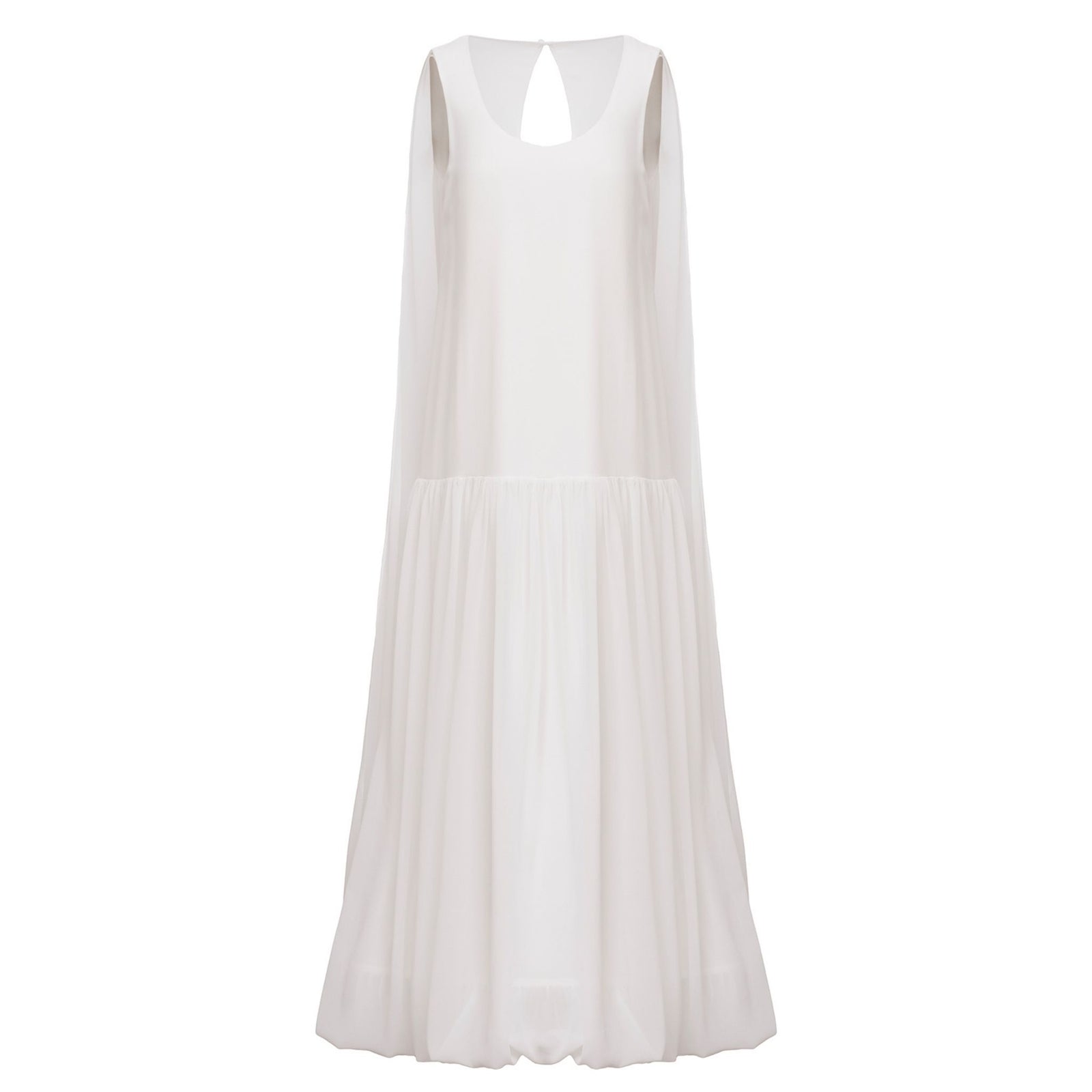 Off-White Cape Cloud Midi Dress