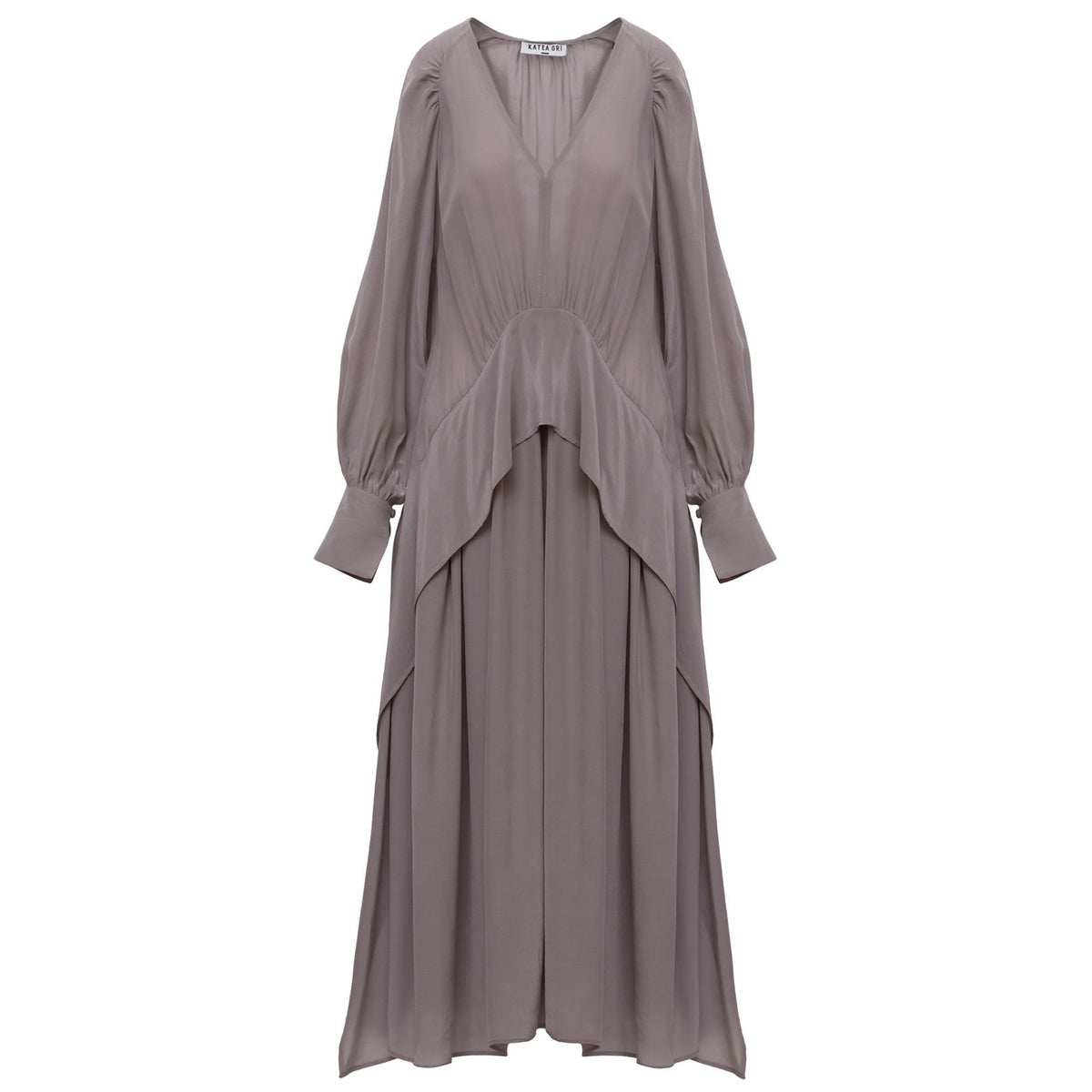 Grey Oversized Cupra Dress