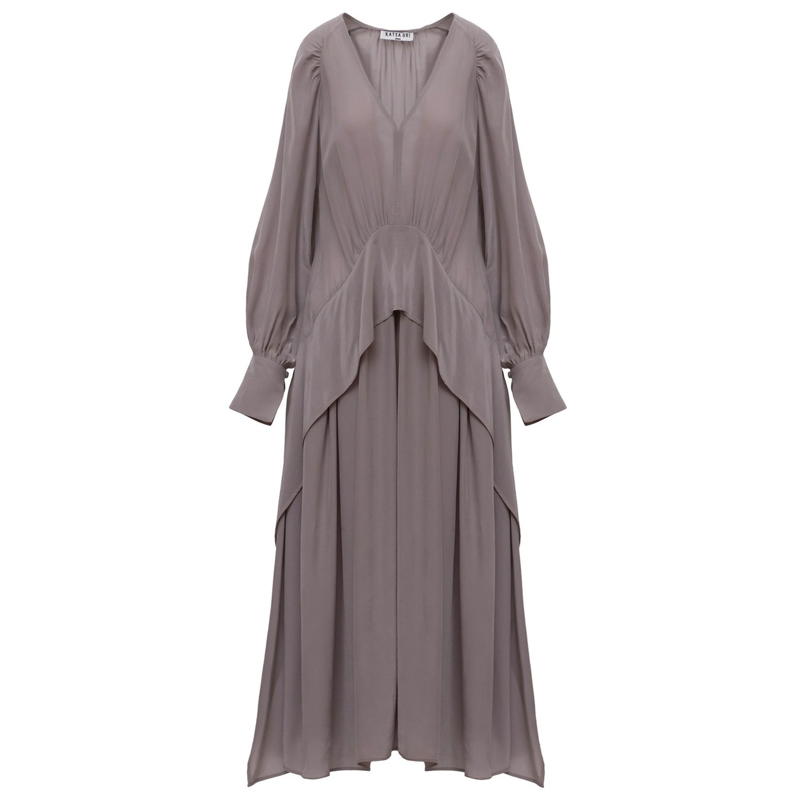 Grey Oversized Cupra Dress