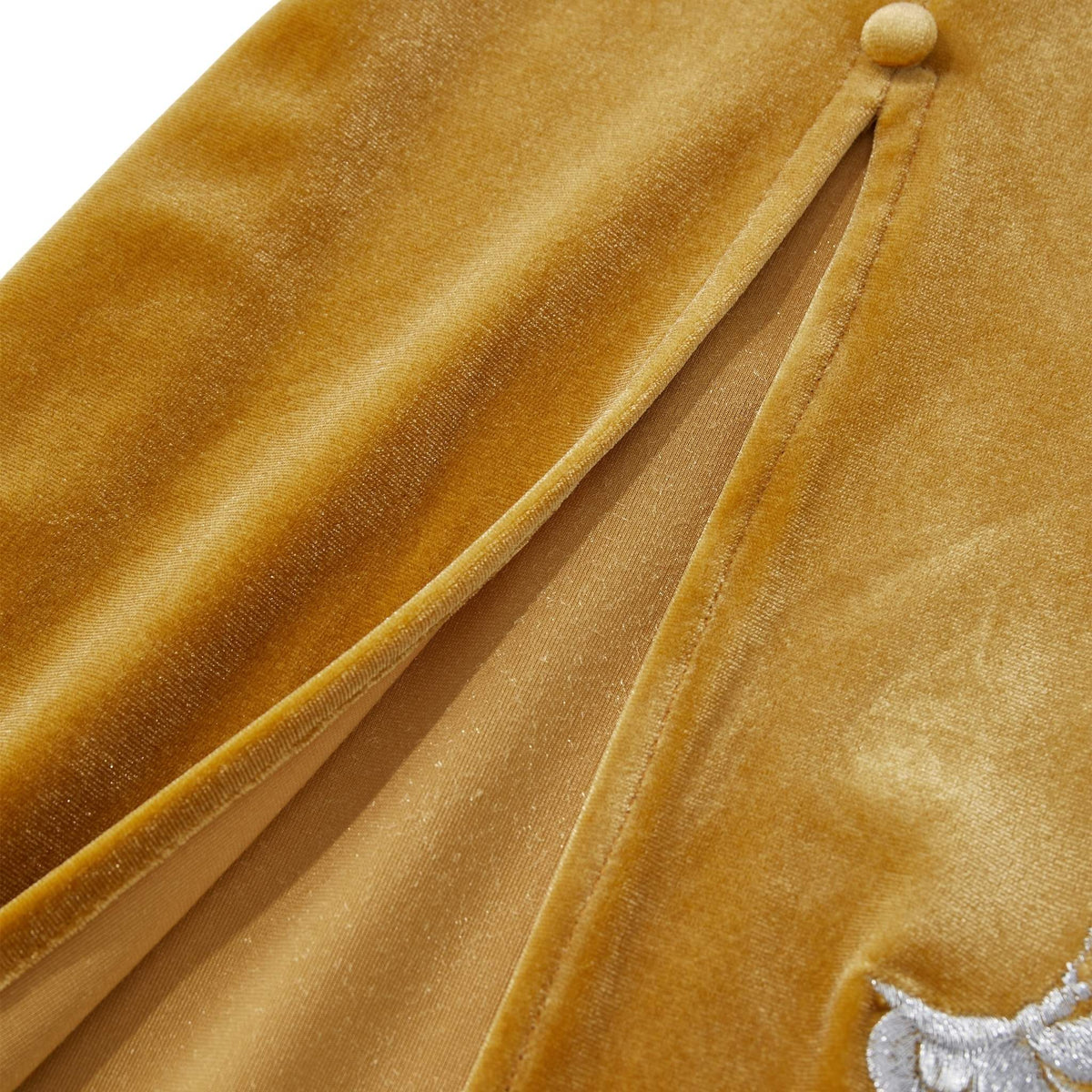 Orange Silver-Butterfly Fishtail Skirt