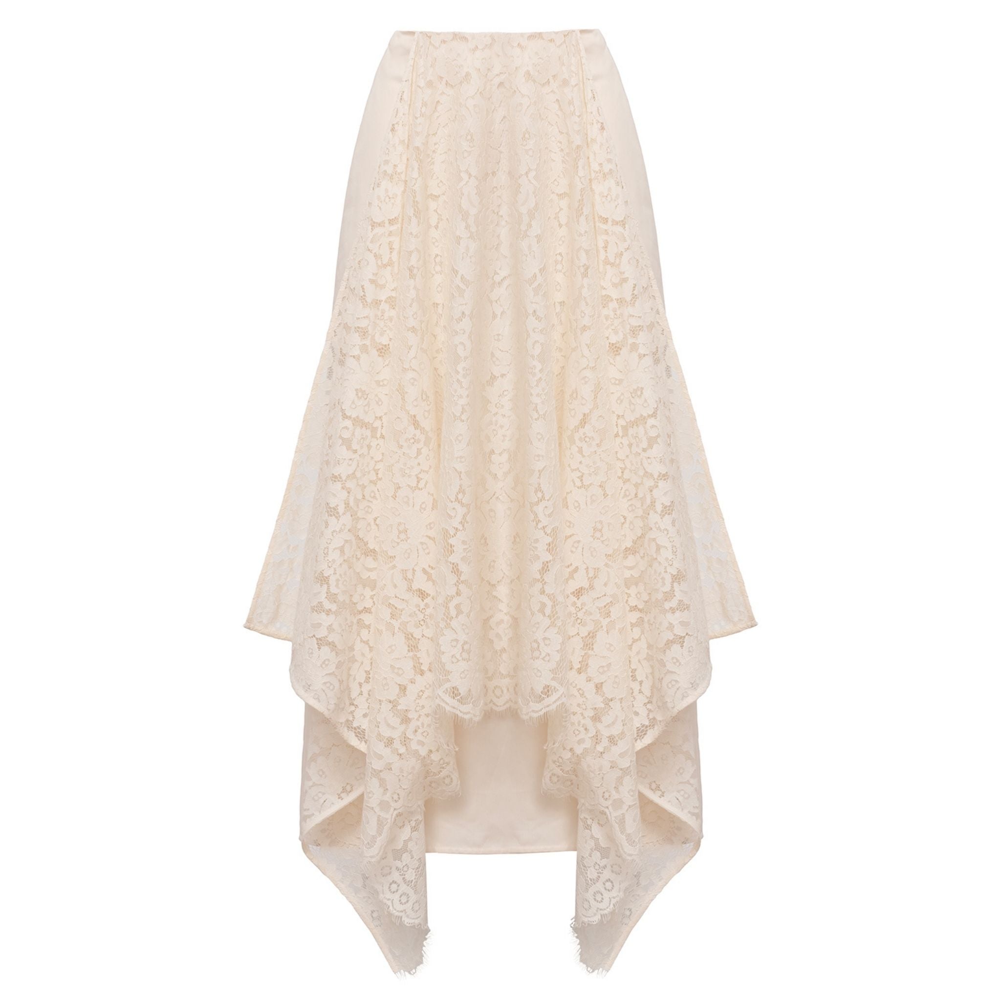 Ivory Lace Midi Skirt