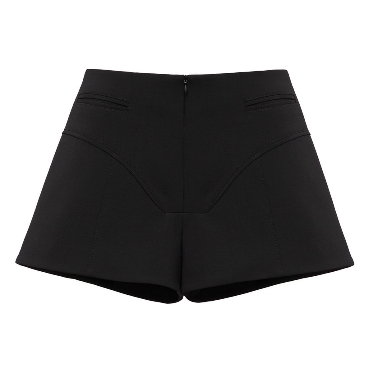 Black Wool Briefs Shorts