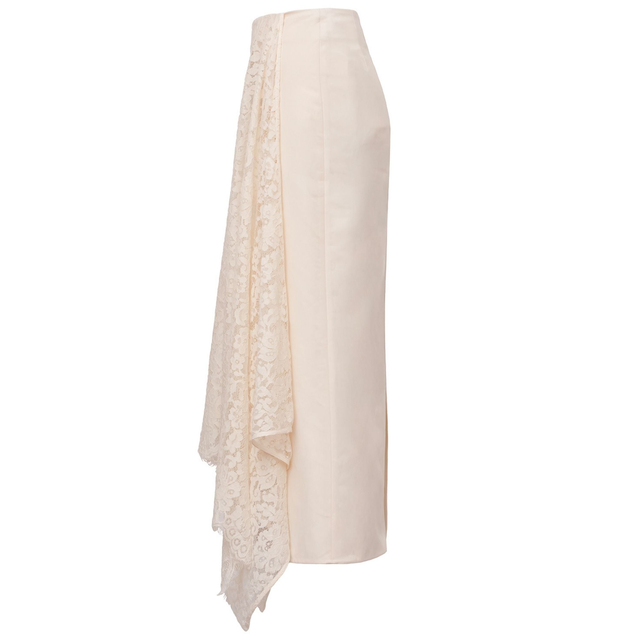 Ivory Lace Midi Skirt