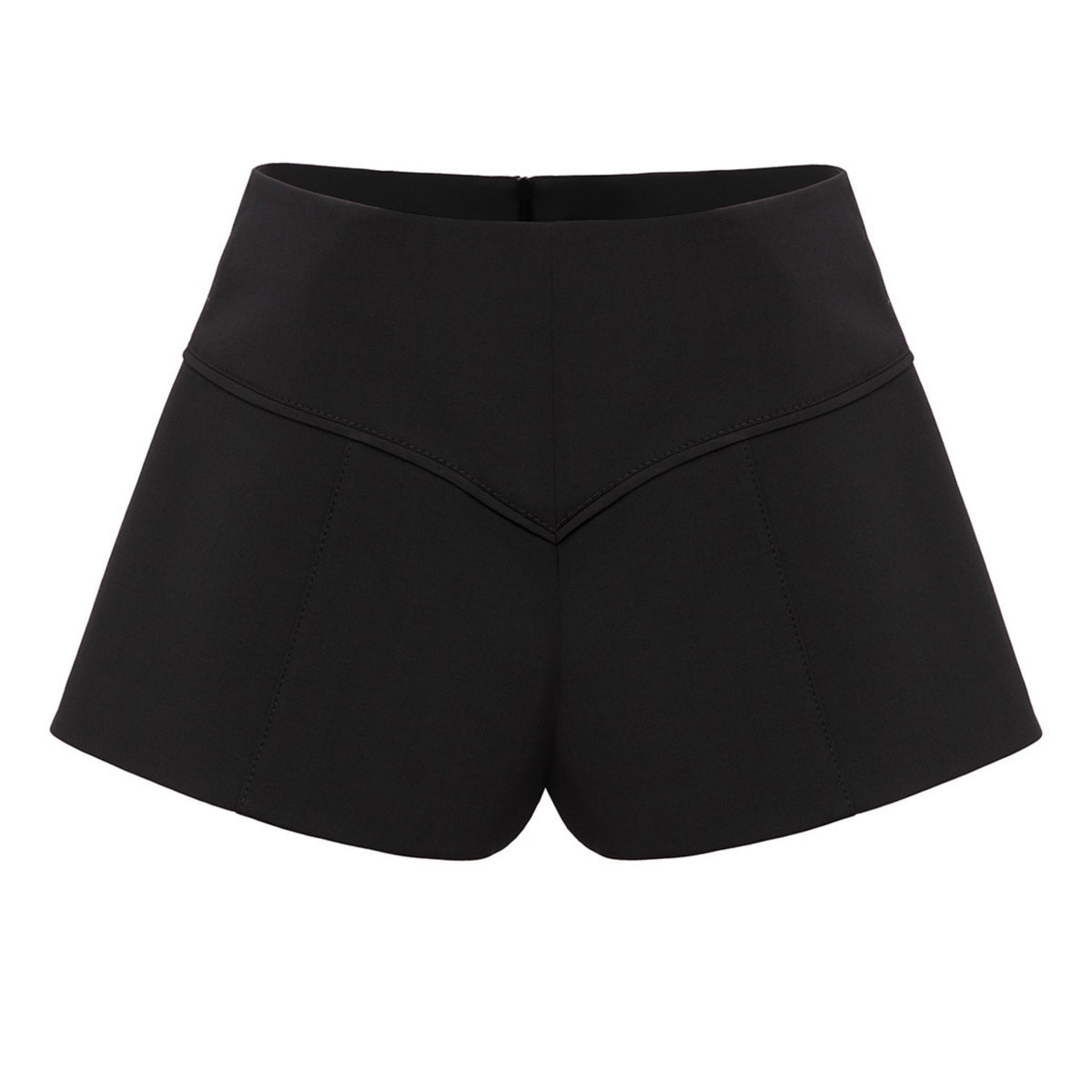 Black Wool Briefs Shorts