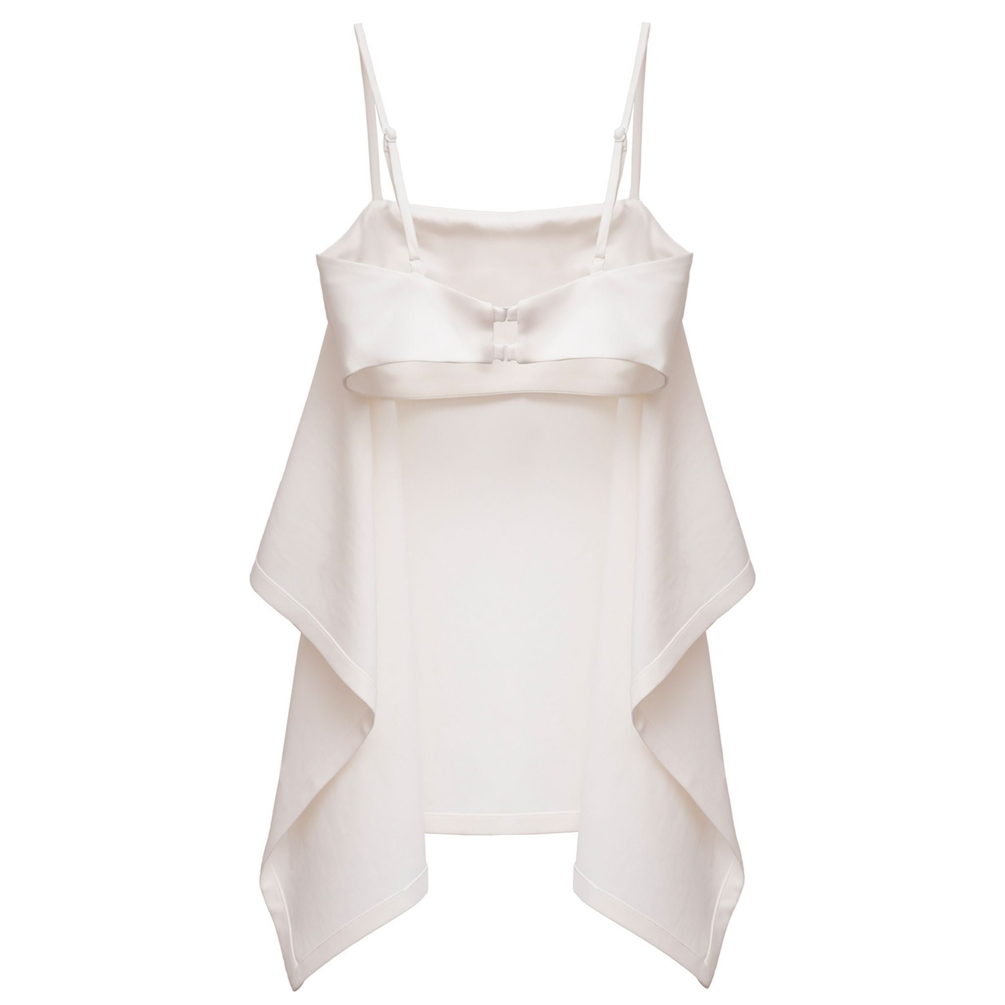 White Draped Fold Top