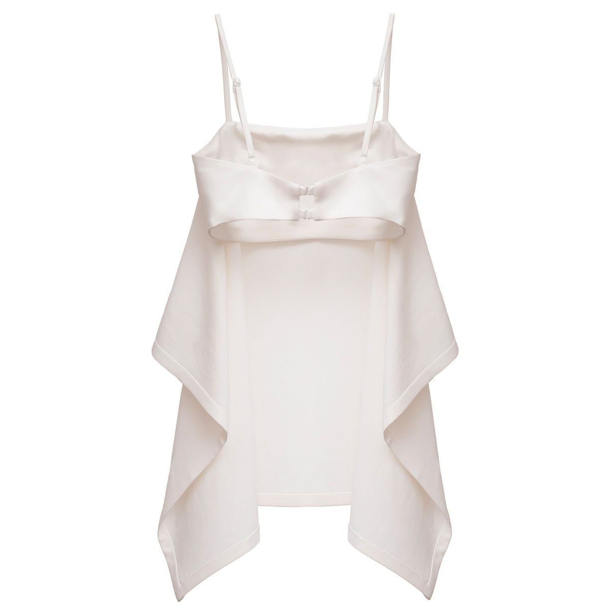 White Draped Fold Top