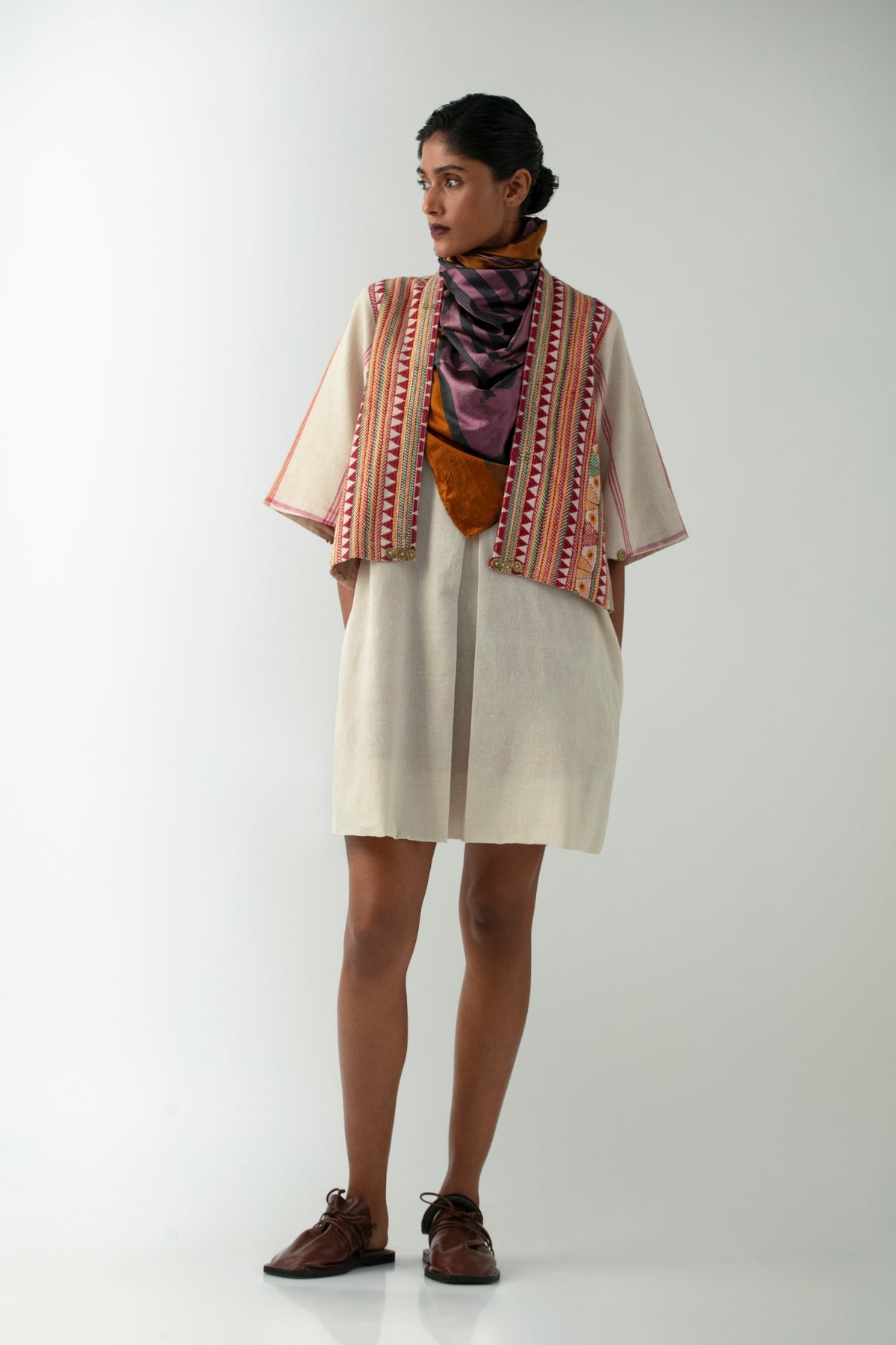 BOITO - Embroidered Dongria Overlay with Niyamgiri Motifs, buy at DOORS NYC