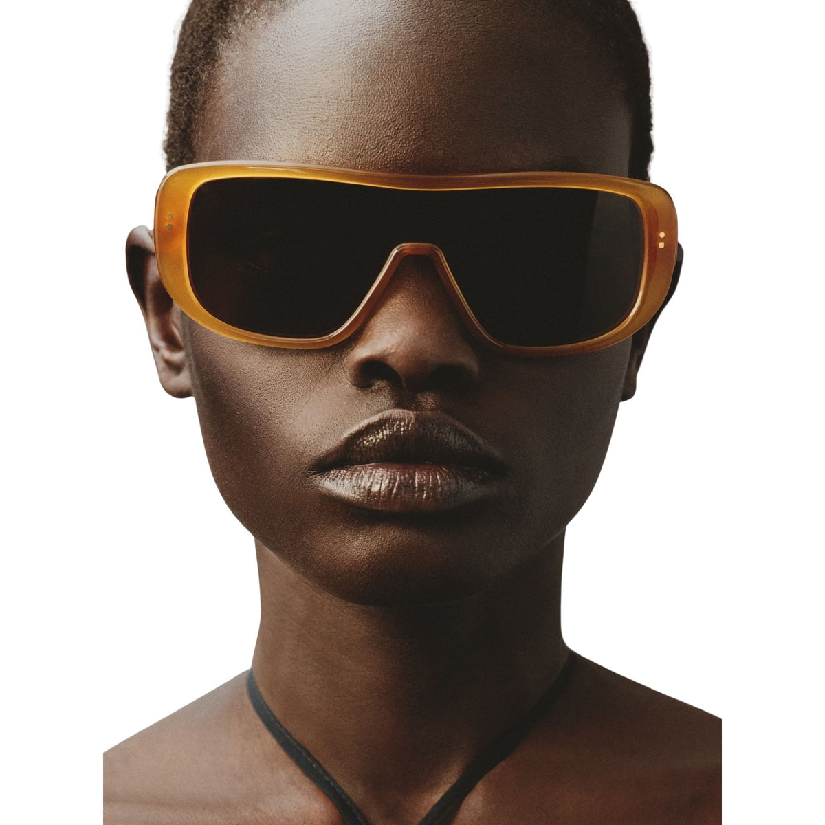 Shield Frame Sunglasses | Caramel
