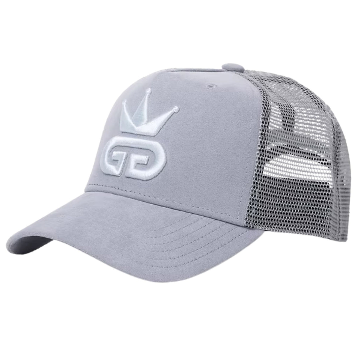Grey Suede Mesh Hat