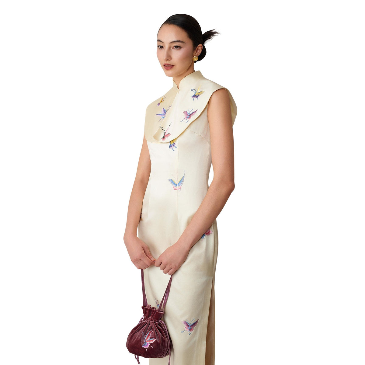 Cream Butterfly Shoulder Adornment