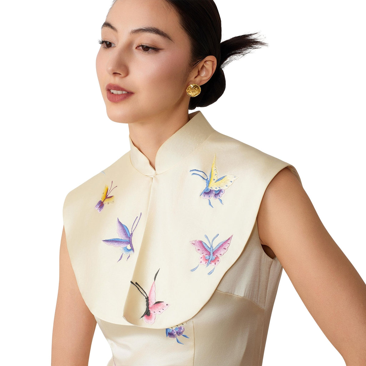 Cream Butterfly Shoulder Adornment