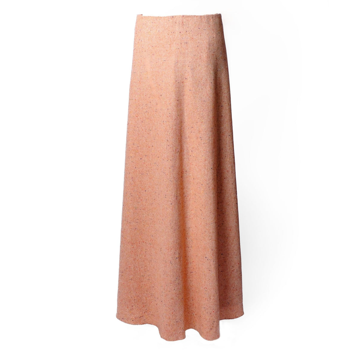 OTKUTYR - Peach Wool High-Waist Pants with Back Skirt Panel, buy at DOORS NYC