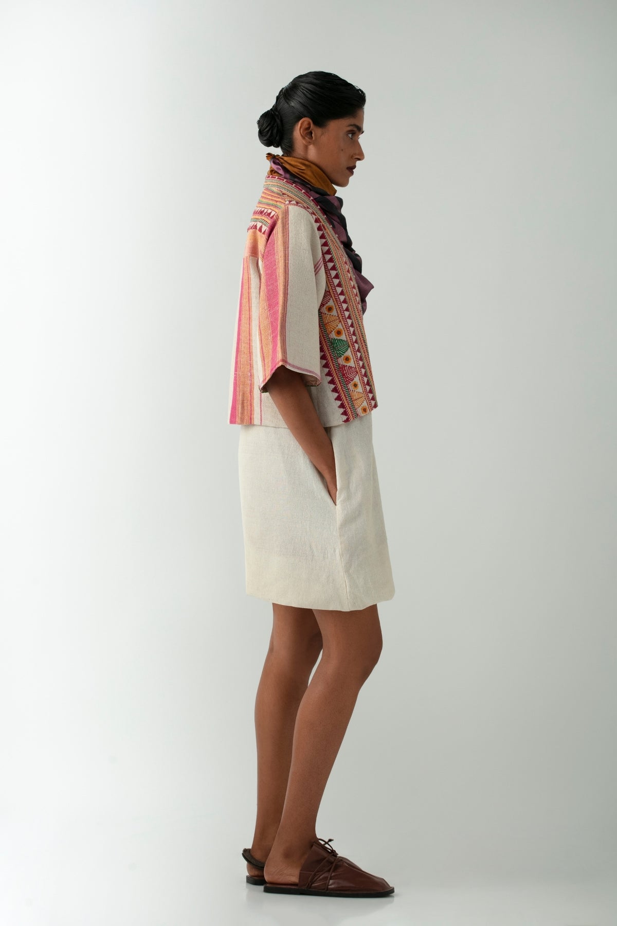 BOITO - Embroidered Dongria Overlay with Niyamgiri Motifs, buy at DOORS NYC