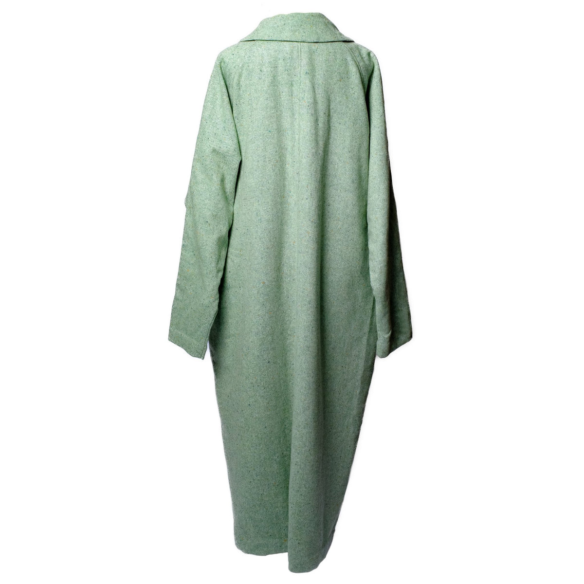 OTKUTYR - Mint Green Wool-Blend Oversized Overcoat with Lapel Collar, buy at DOORS NYC