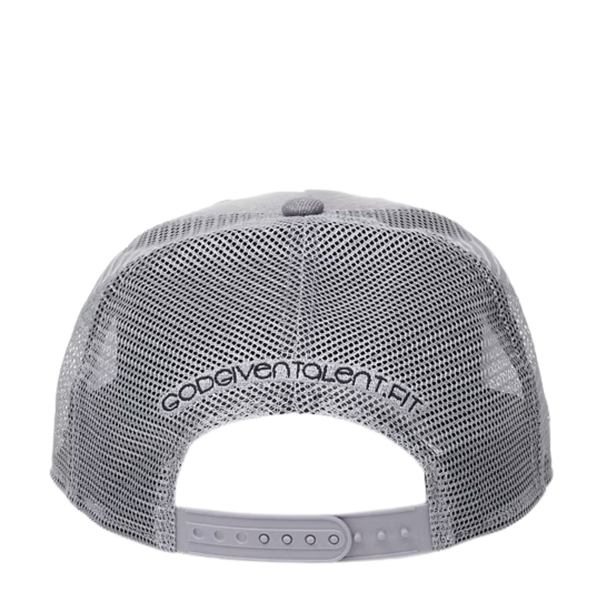 Acid Wash Distressed Grey Denim Mesh Hat