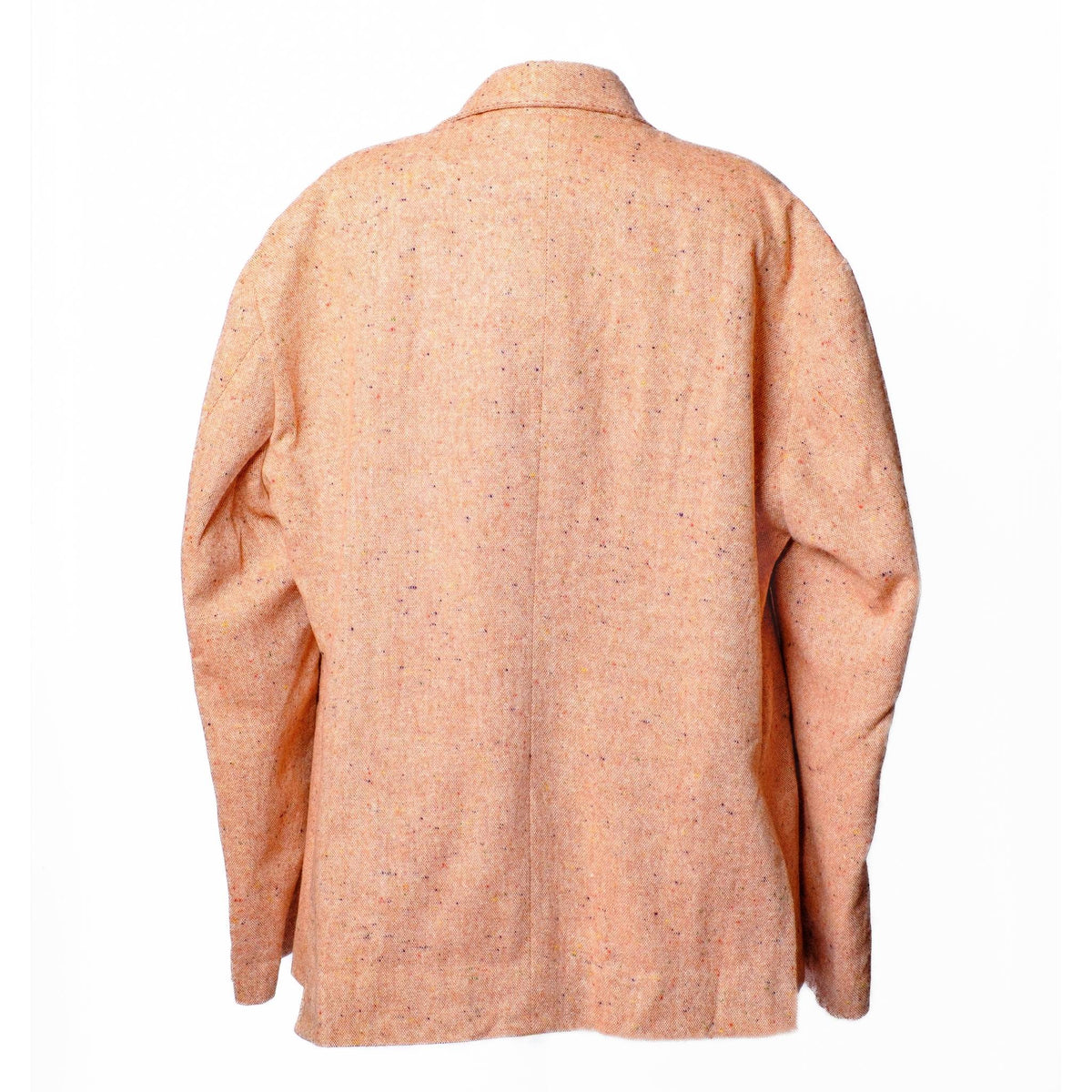 OTKUTYR - Peach Wool Straight-Cut Blazer with Embroidered Details, buy at DOORS NYC
