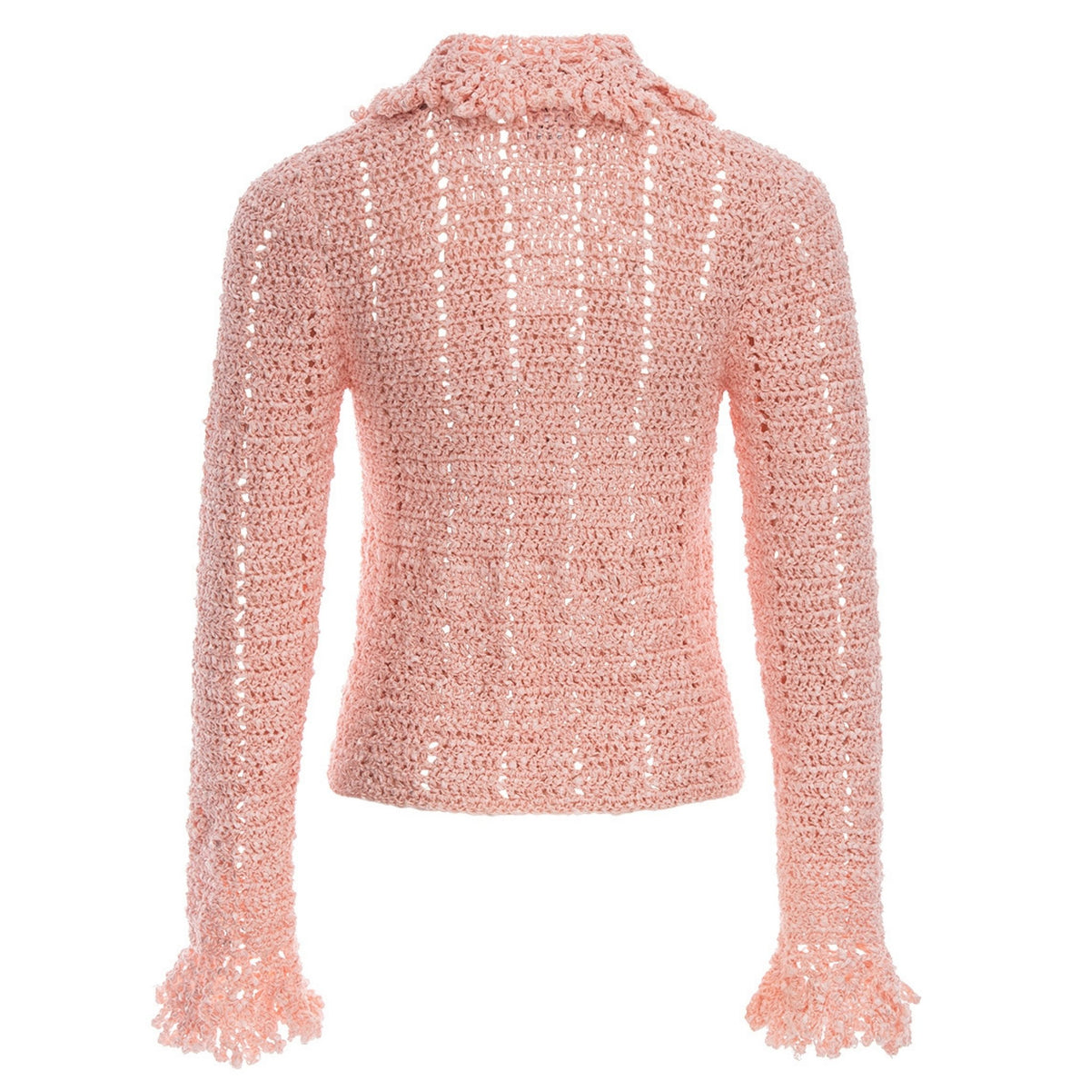 ANDREEVA - Chrysanthemum Handmade Crochet Jacket | Pink