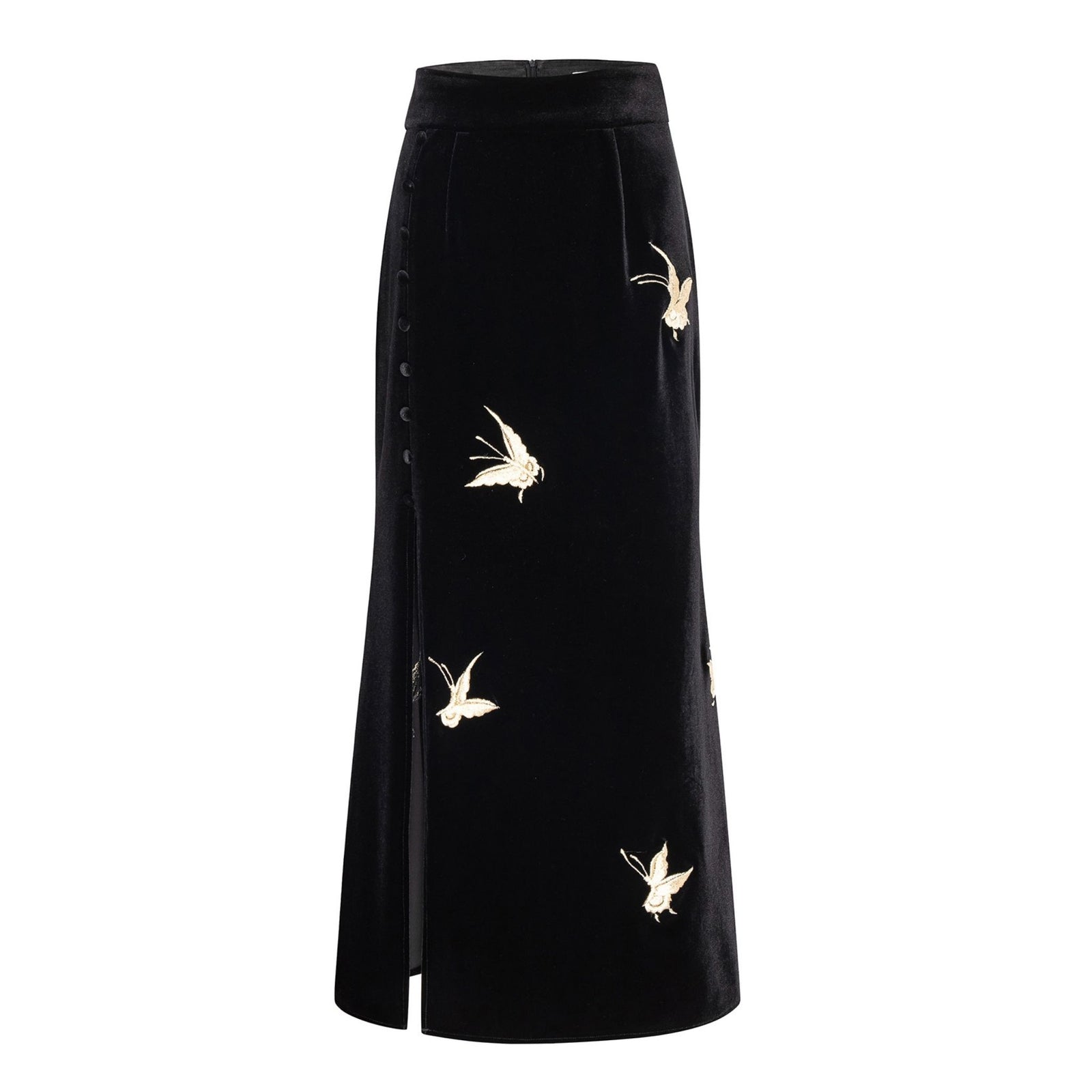 Black Golden-Butterfly Fishtail Skirt