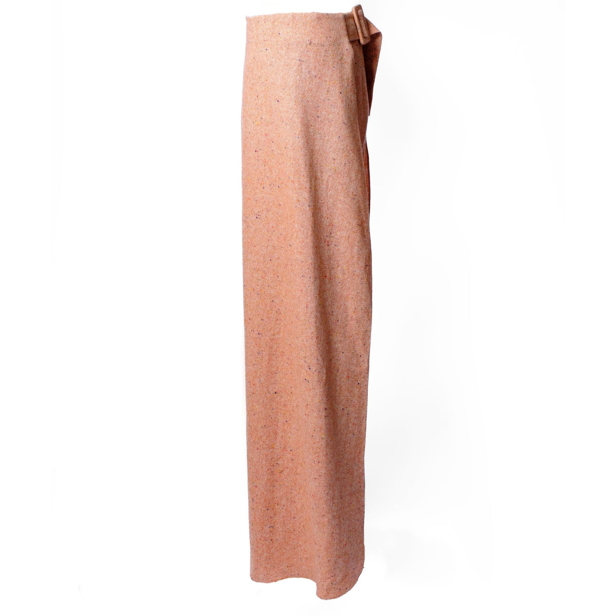 OTKUTYR - Peach Wool High-Waist Pants with Back Skirt Panel, buy at DOORS NYC