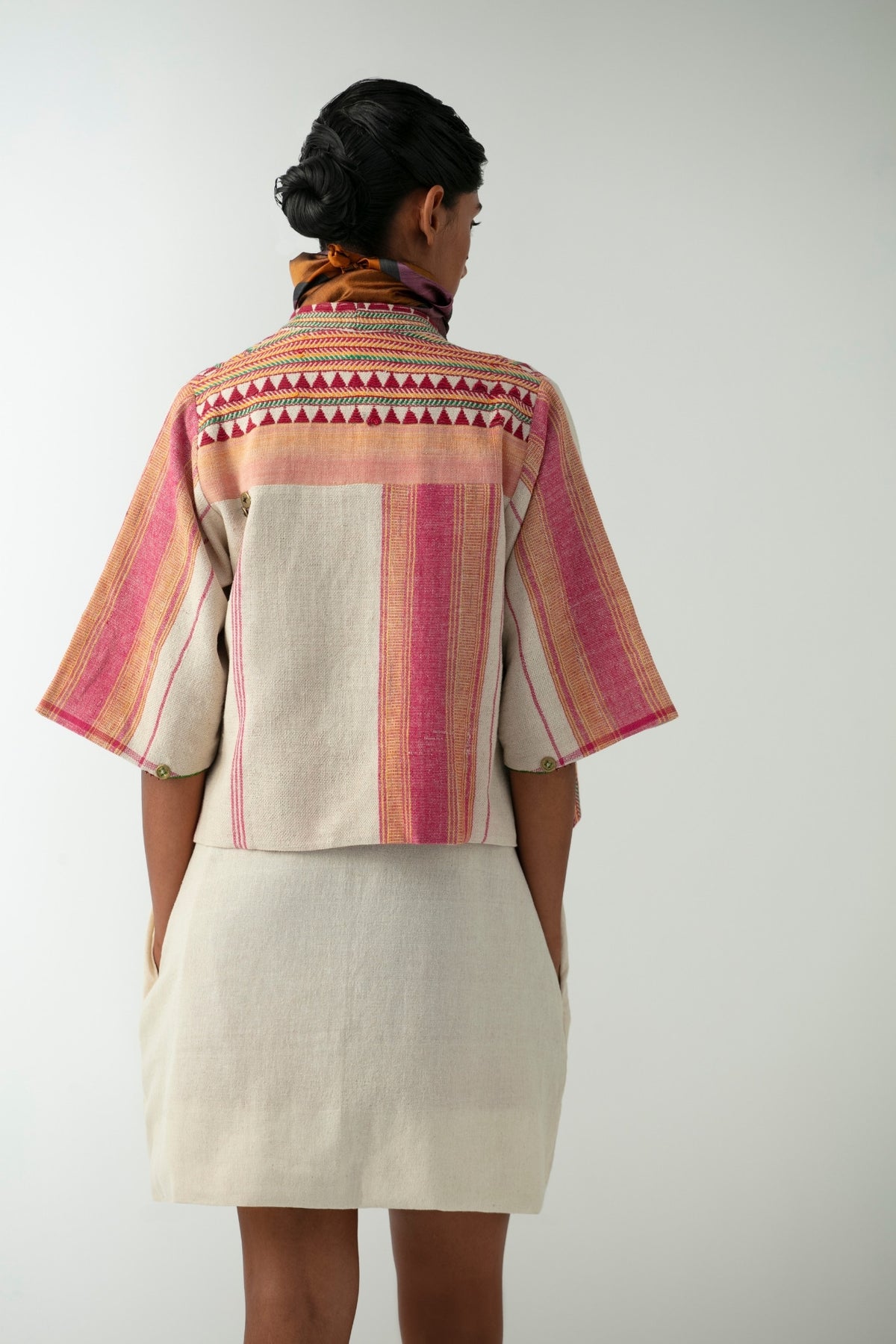 BOITO - Embroidered Dongria Overlay with Niyamgiri Motifs, buy at DOORS NYC