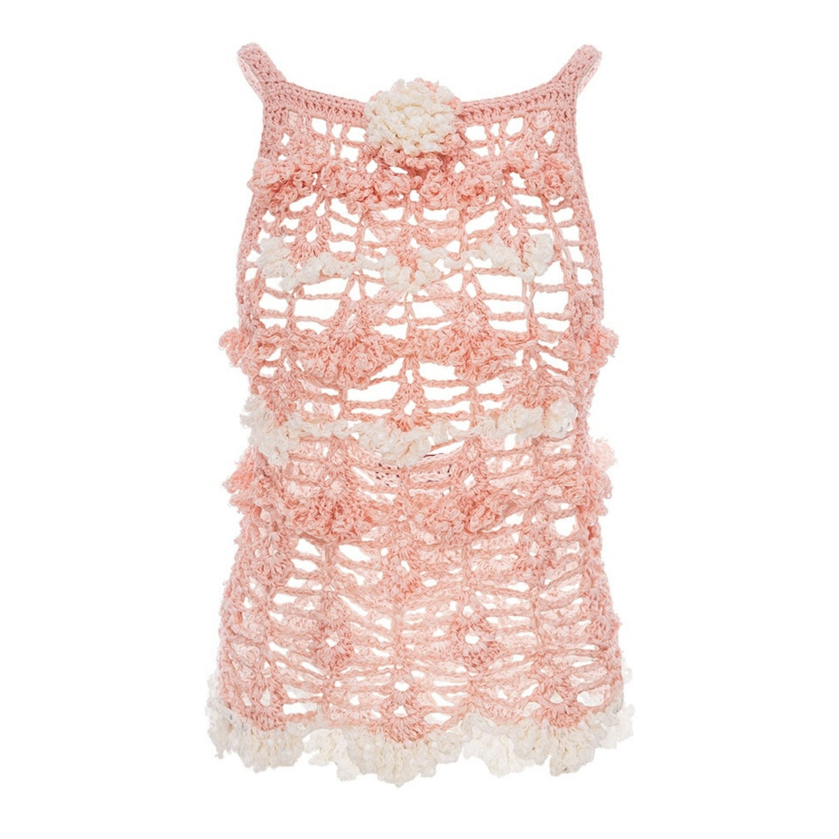 ANDREEVA - Chrysanthemum Handmade Crochet Top | Pink