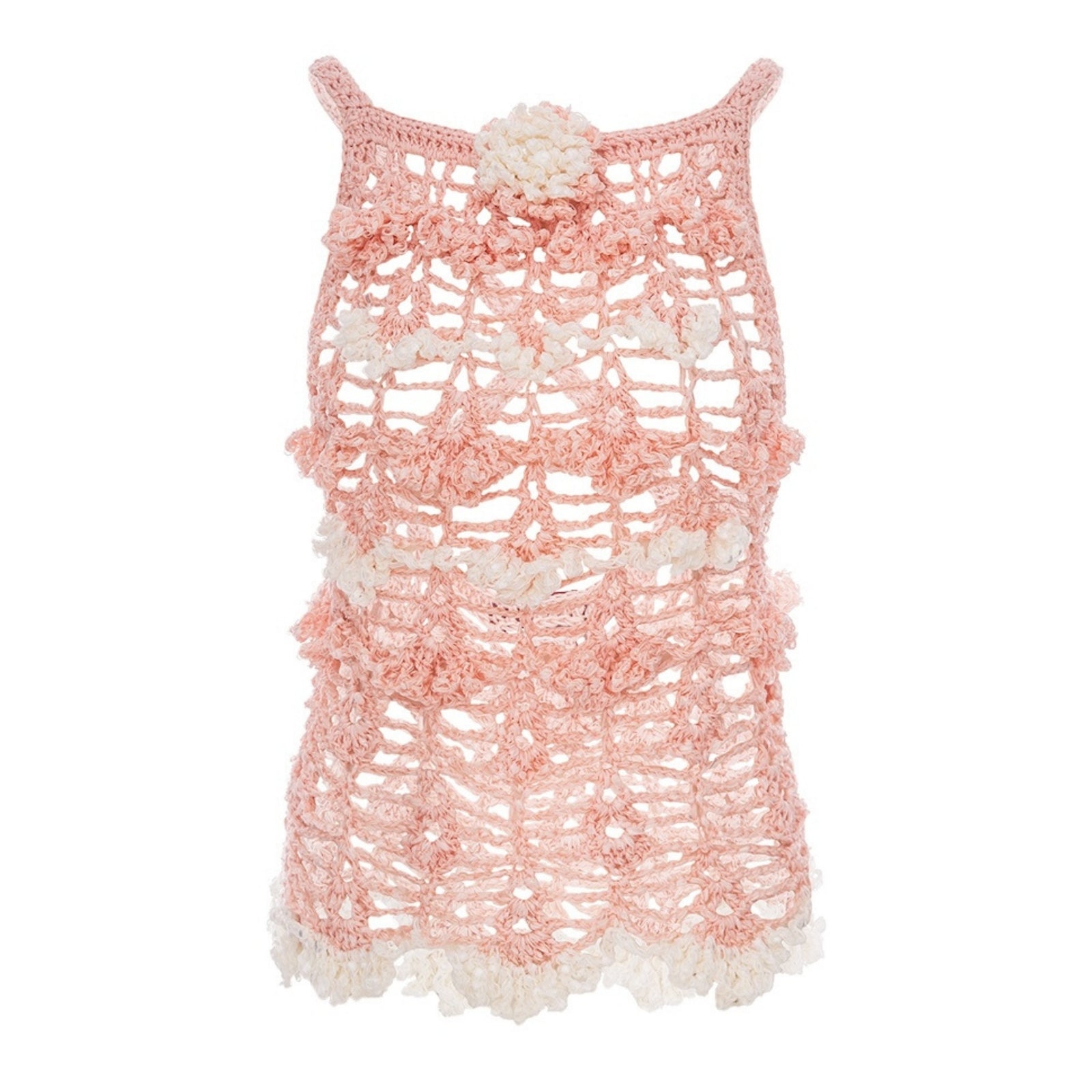 ANDREEVA - Chrysanthemum Handmade Crochet Top | Pink