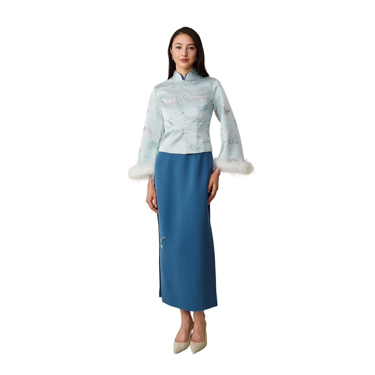 Baby Blue Landscape Jacket