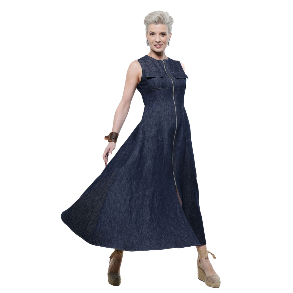 Denim Maxi Dress | PR Sample
