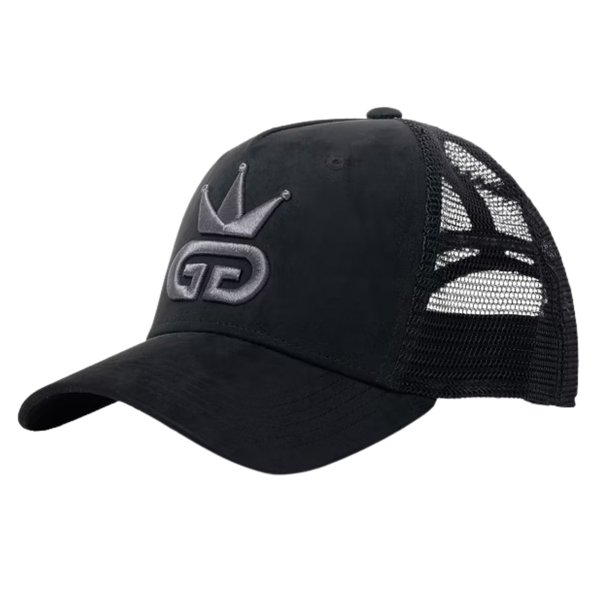 Black Suede Mesh Hat