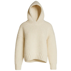 House of Nova Igloo Sweater in cream ribbed knit