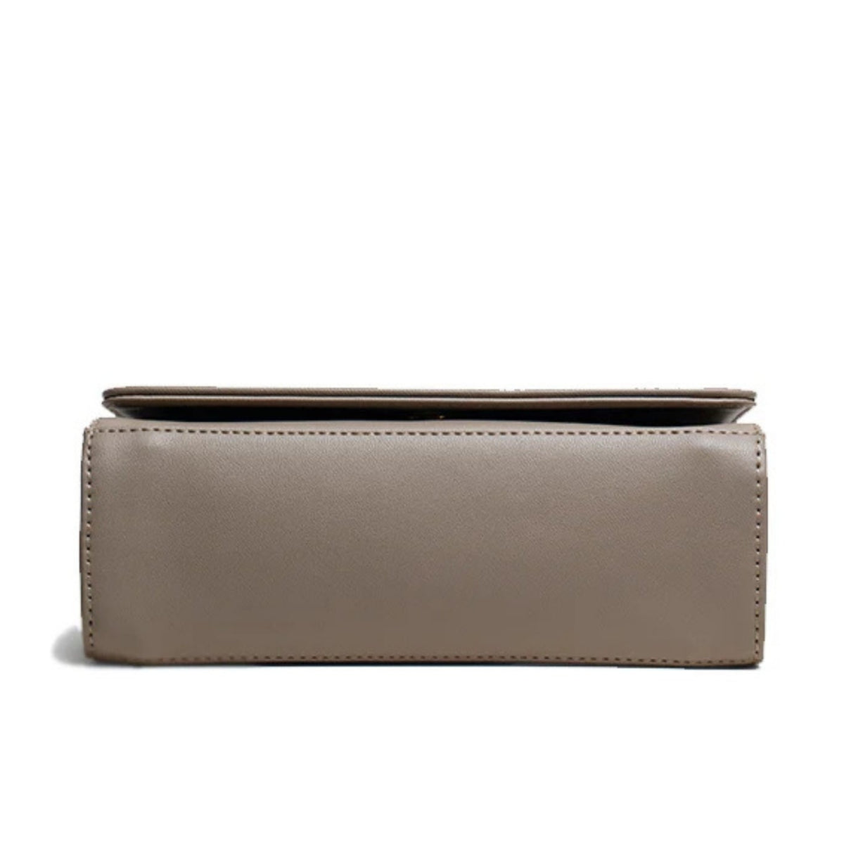 MVLUCKY - Latte Vegan Leather Paris Clutch With Beaded Top Handle, buy at DOORS NYC