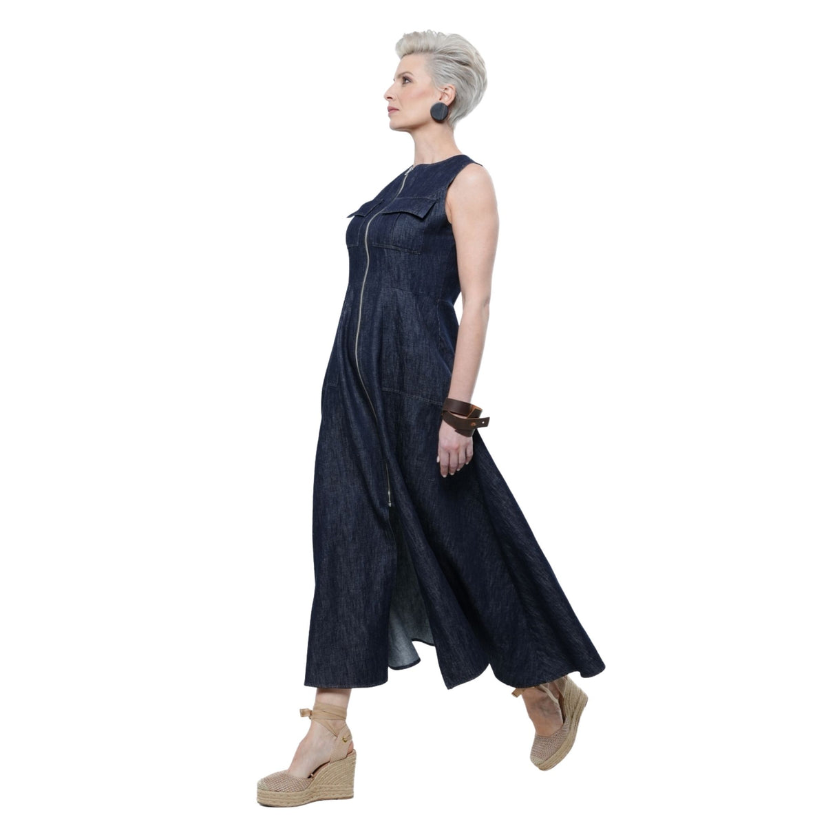 Denim Maxi Dress | PR Sample