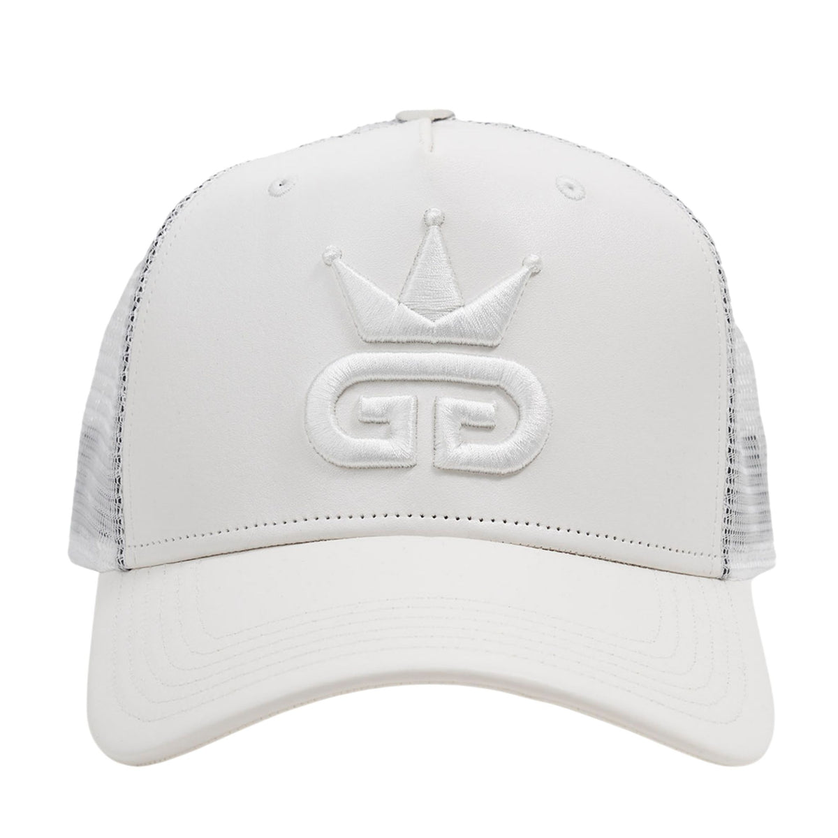 All-White Vegan Leather Hat