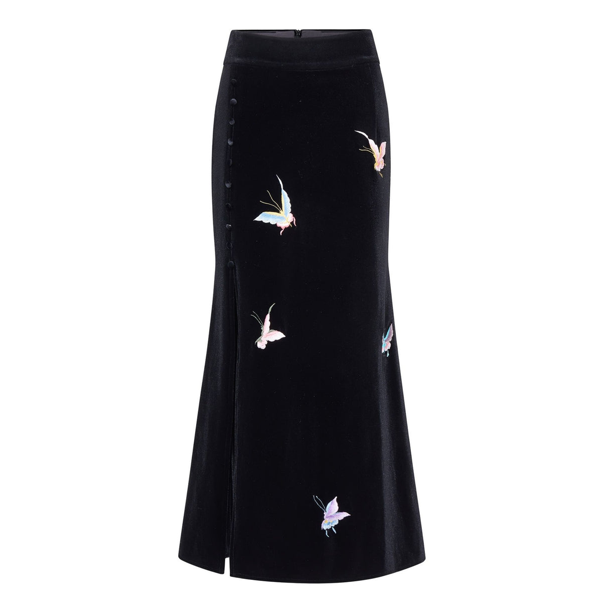 Black Colored-Butterfly Fishtail Skirt