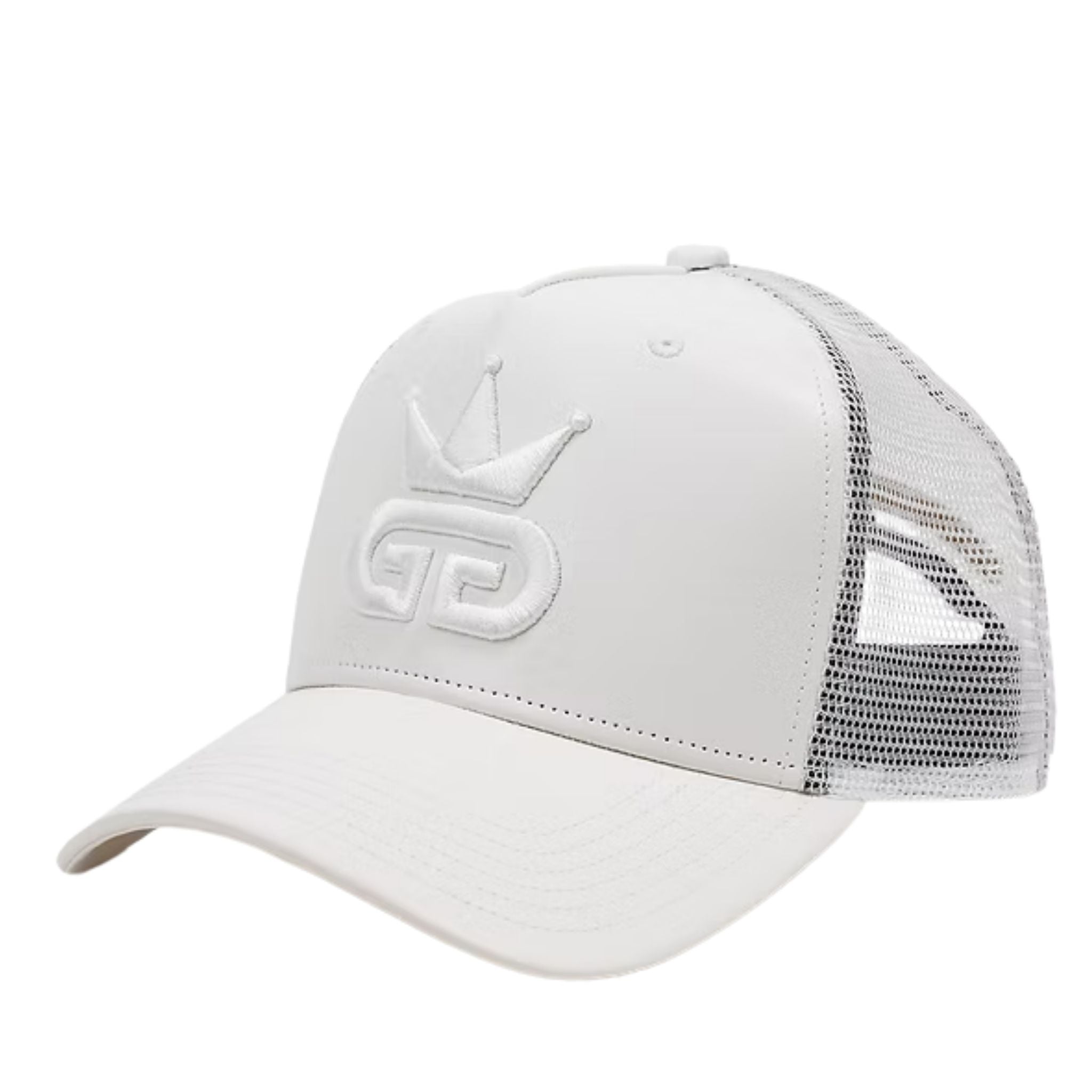 All-White Vegan Leather Hat
