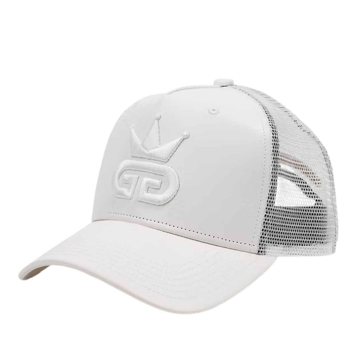 All-White Vegan Leather Hat