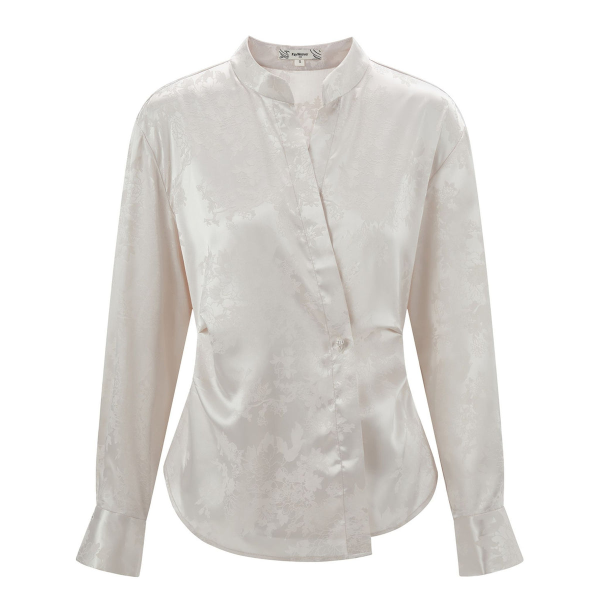 White V-Neck Hanfu Blouse