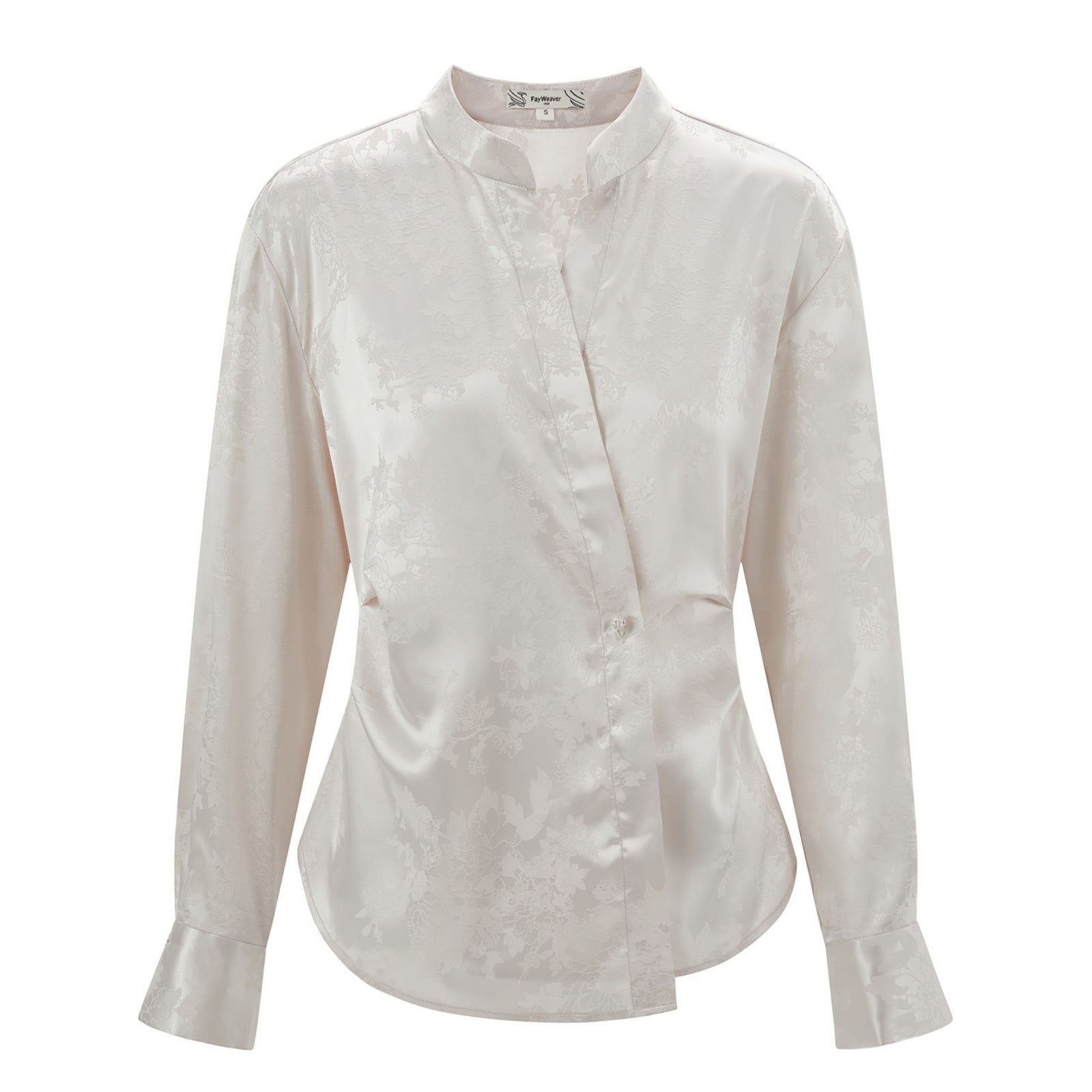 White V-Neck Hanfu Blouse