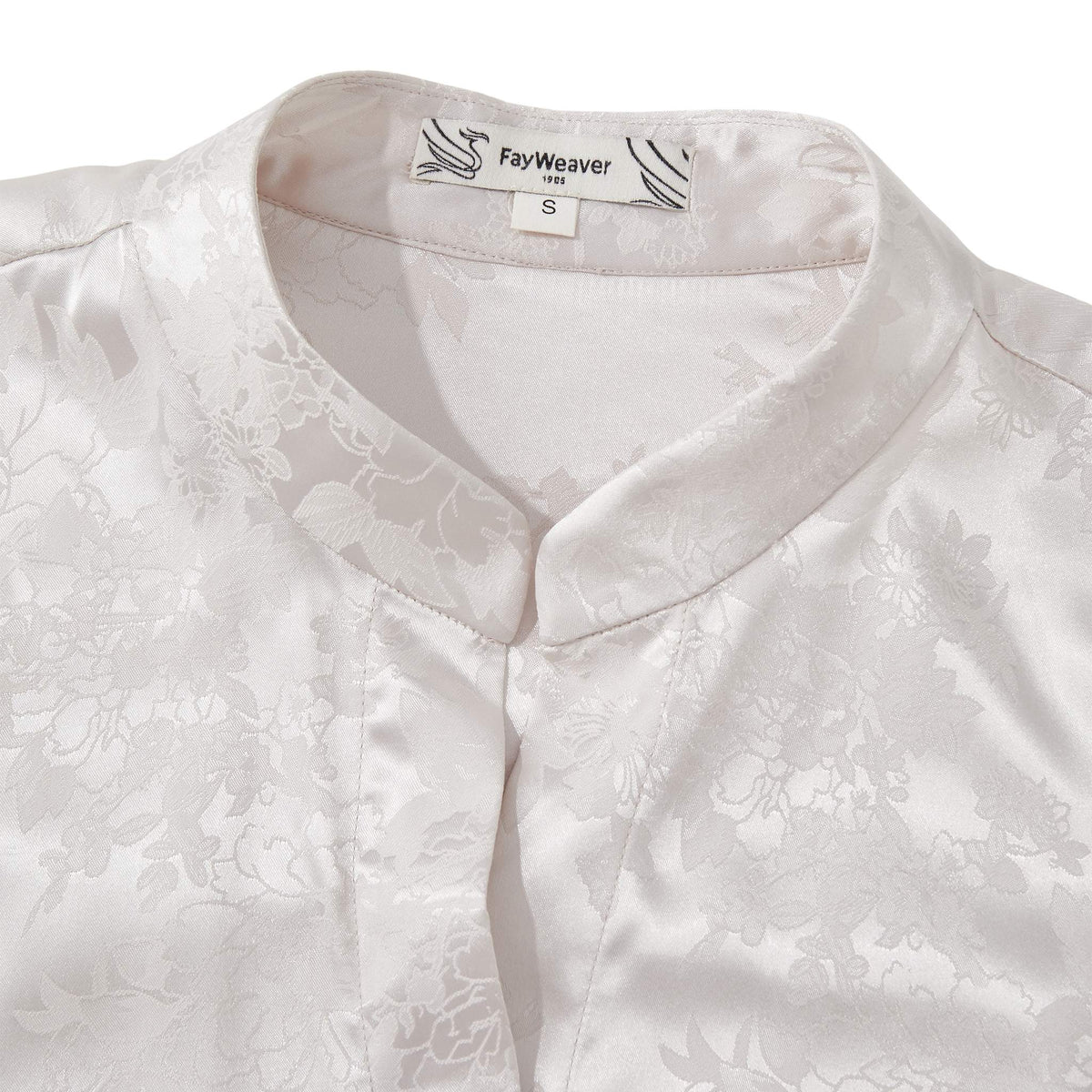 White V-Neck Hanfu Blouse