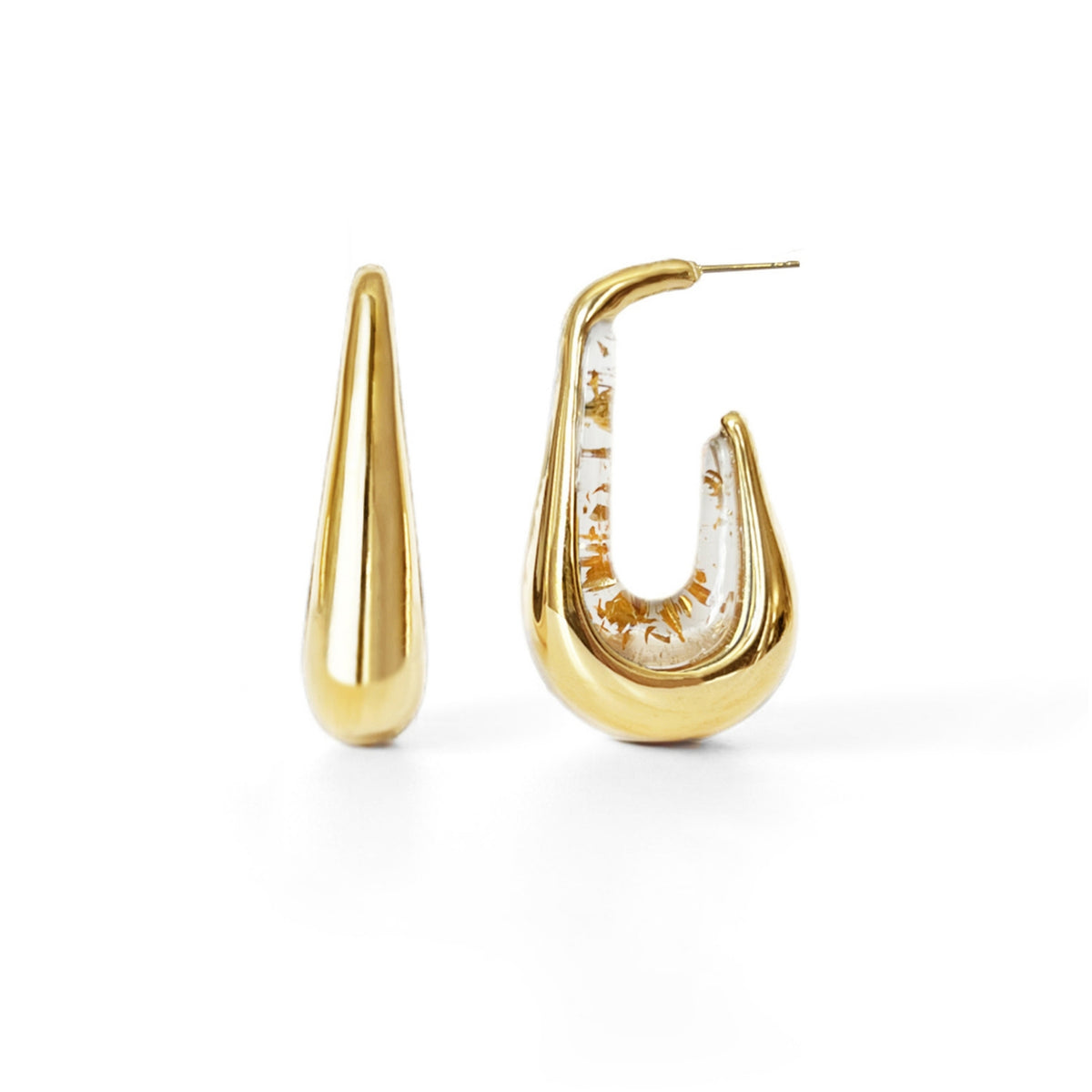 GOLD & HONEY - Gold Drop Hoops, buy at DOORS NYC