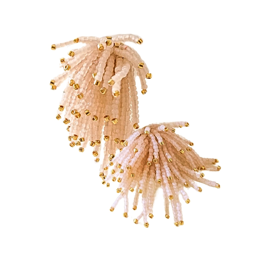 JEANNIERICHARD - Pink Tassel Studs, buy at DOORS NYC