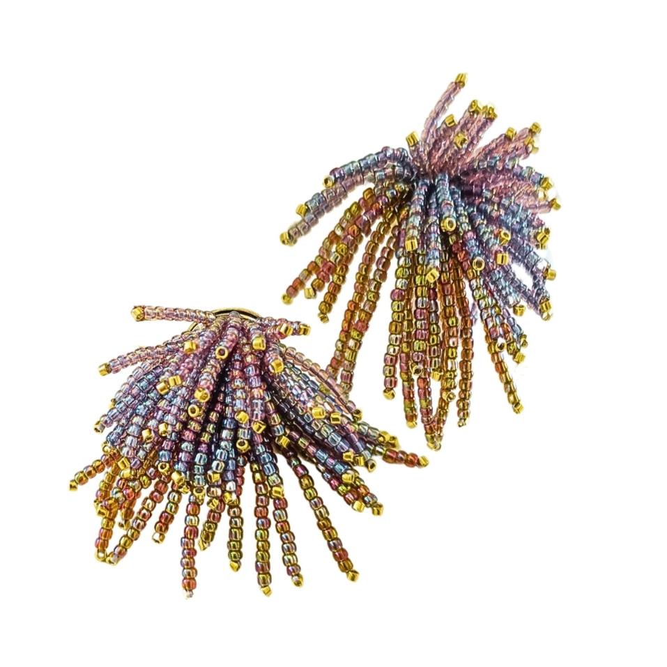 JEANNIERICHARD - Purple Tassel Studs, buy at DOORS NYC