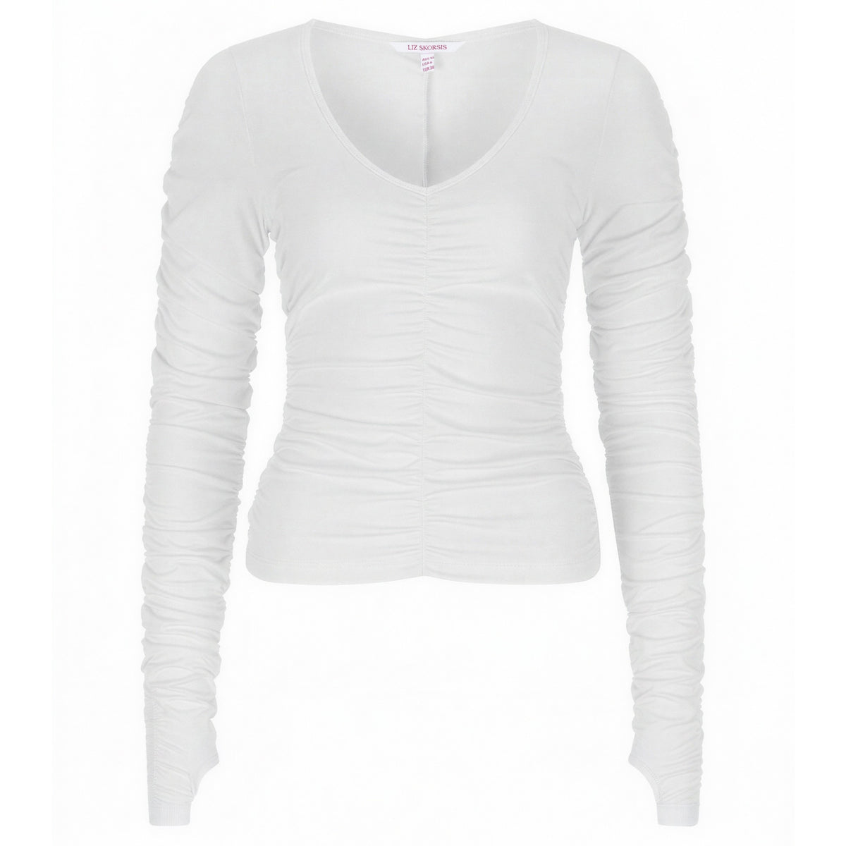 Viva Scoop Ruched Top – Vanilla